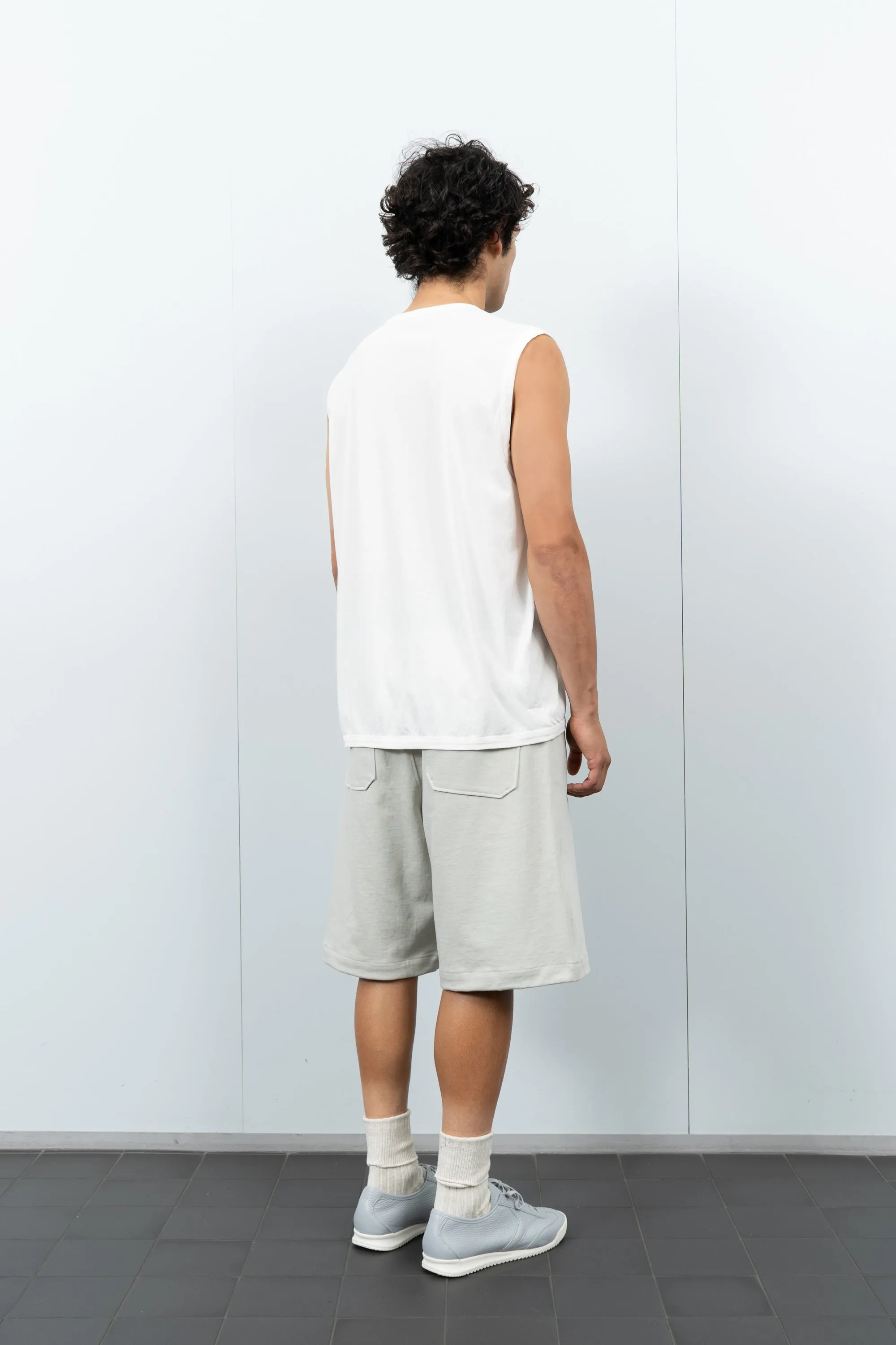 SLEEVELESS T-SHIRT - WHITE sold by Lady White Co. product image thumbnail 3