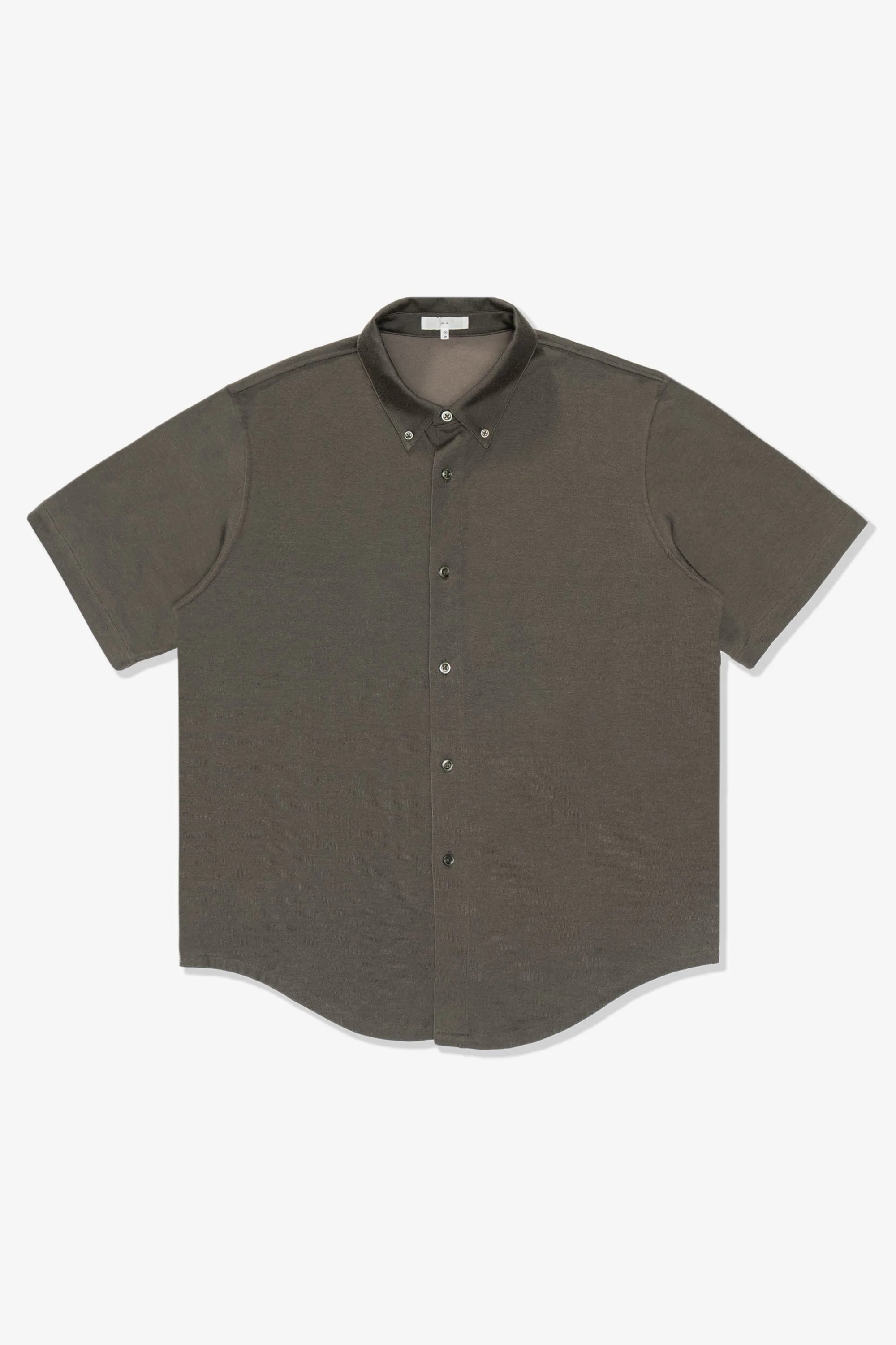 S/S CR BUTTON DOWN - GREY OLIVE sold by Lady White Co.