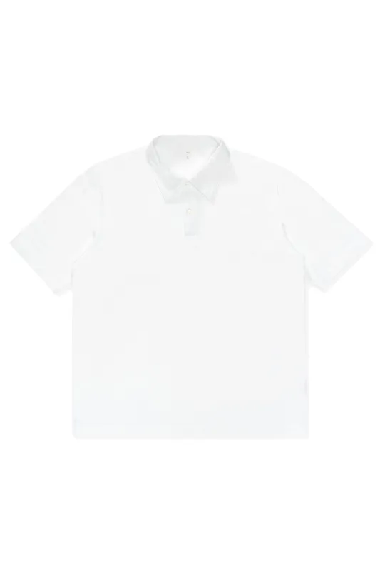 PIQUE TWO BUTTON POLO - WHITE sold by Lady White Co.