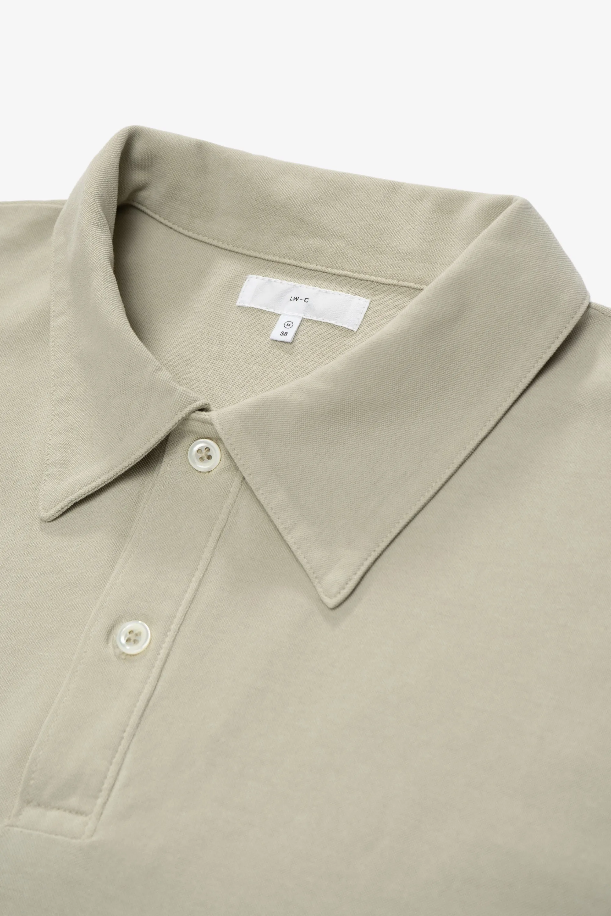 PIQUE TWO BUTTON POLO - SWISS NATURAL sold by Lady White Co. product image thumbnail 2