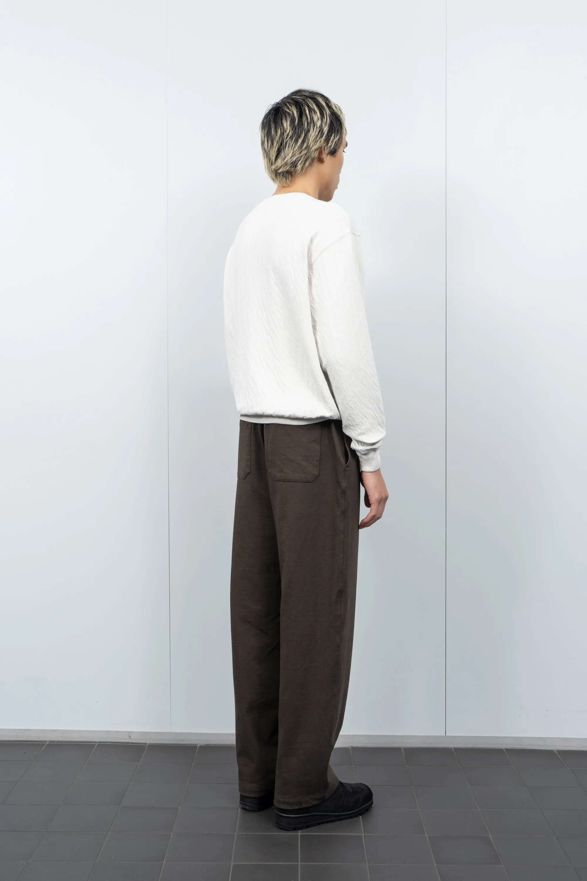 QUILTED CREWNECK - OFF WHITE sold by Lady White Co. product image thumbnail 3