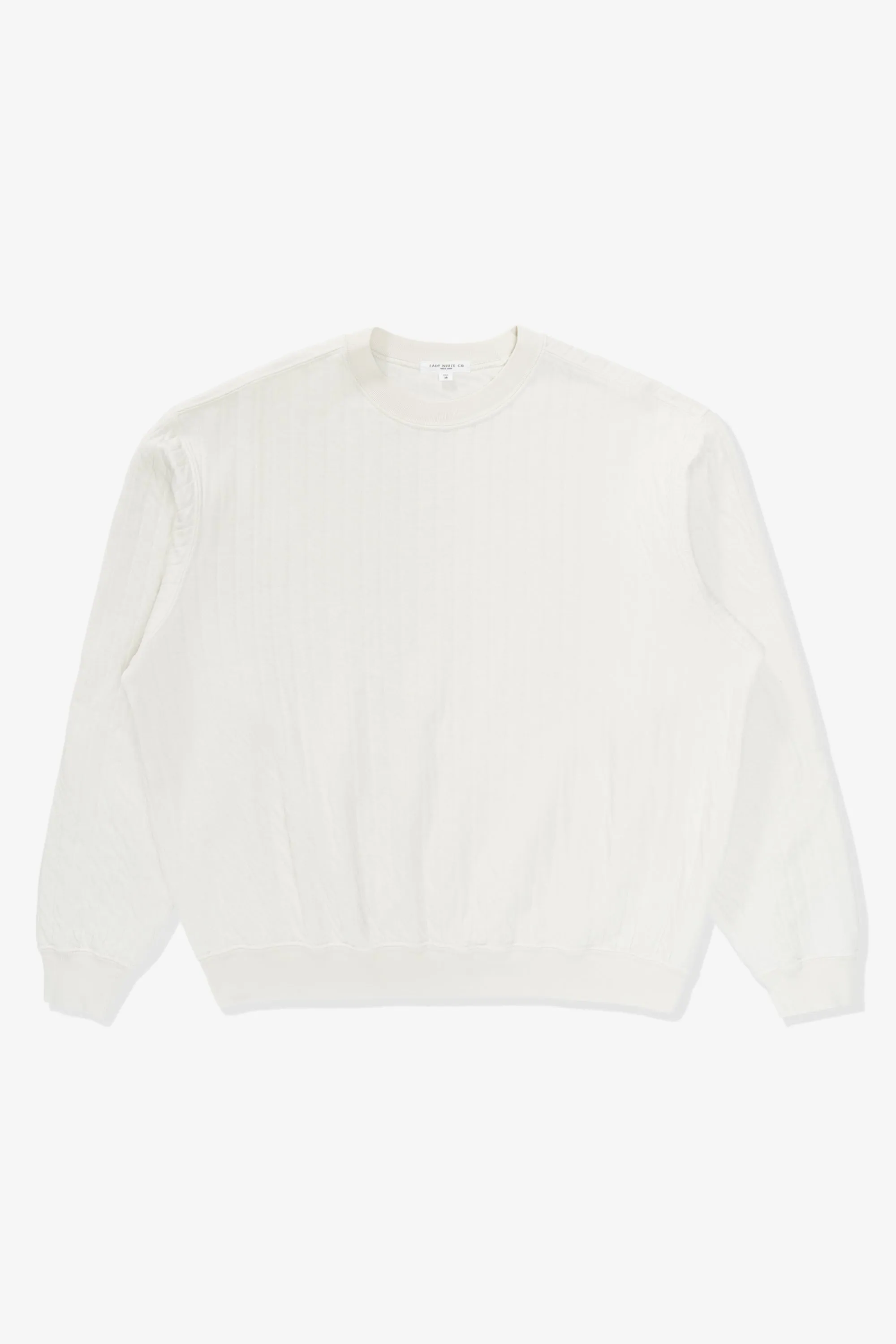 QUILTED CREWNECK - OFF WHITE sold by Lady White Co.