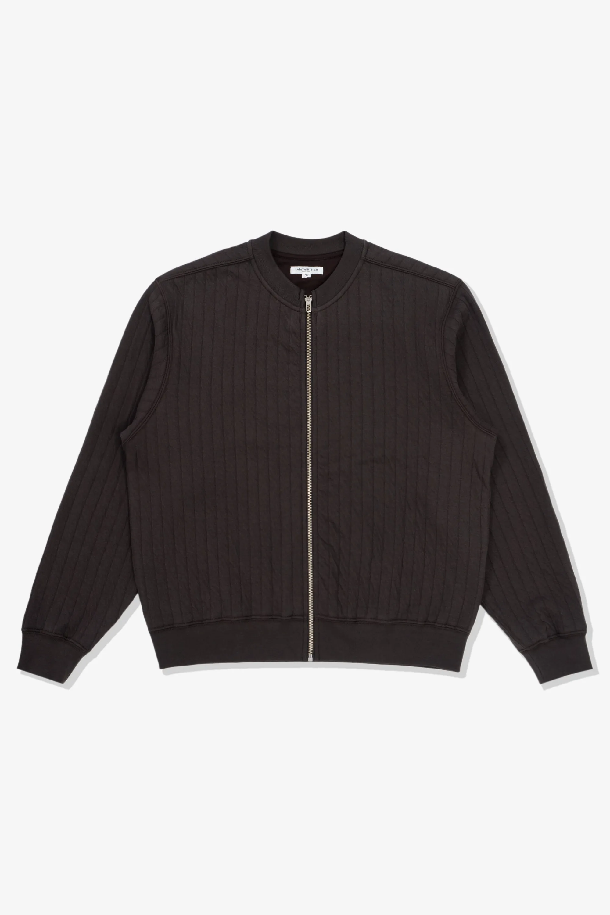 QUILTED ZIP UP - TIRE BLACK sold by Lady White Co.