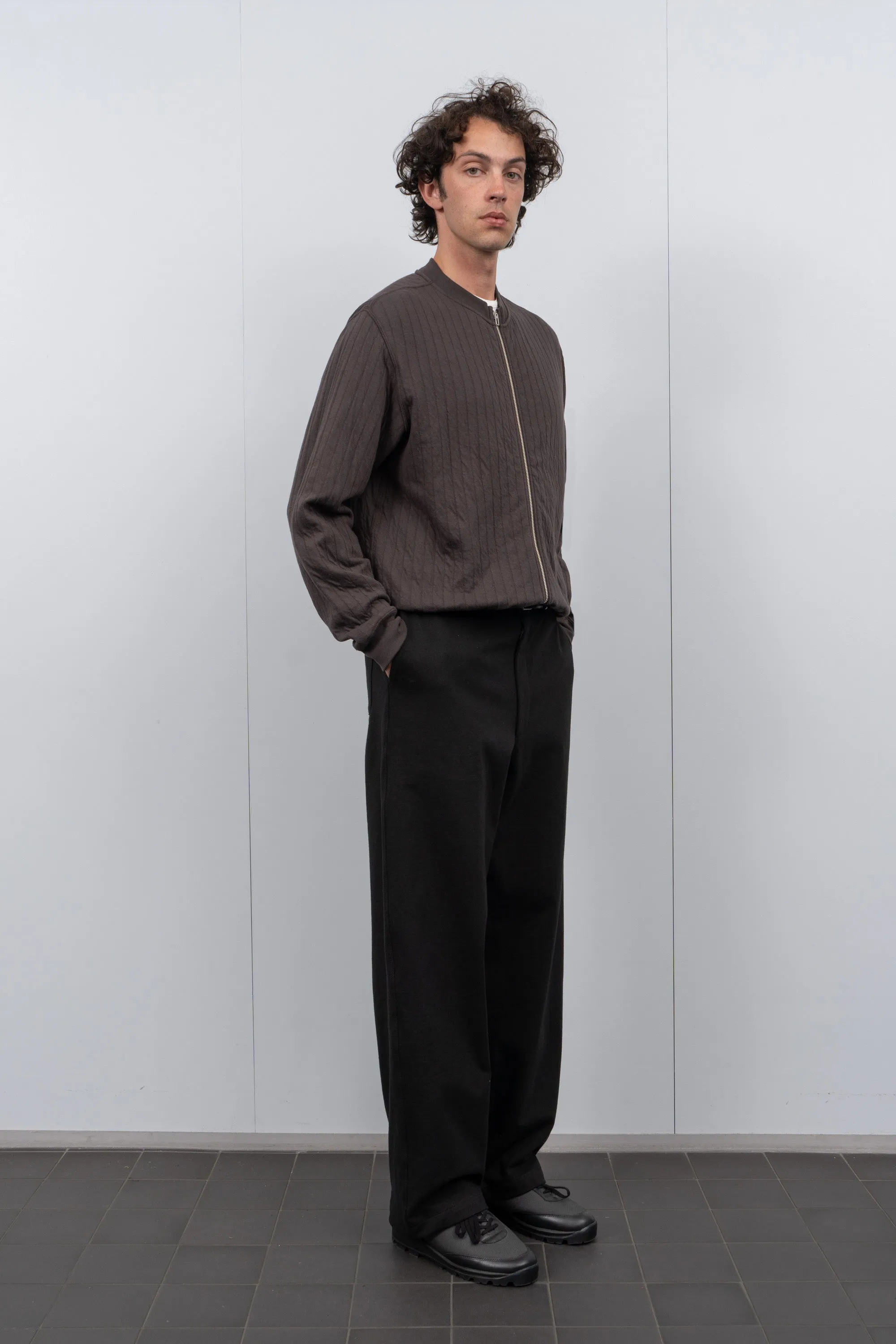 QUILTED ZIP UP - TIRE BLACK sold by Lady White Co. product image thumbnail 2