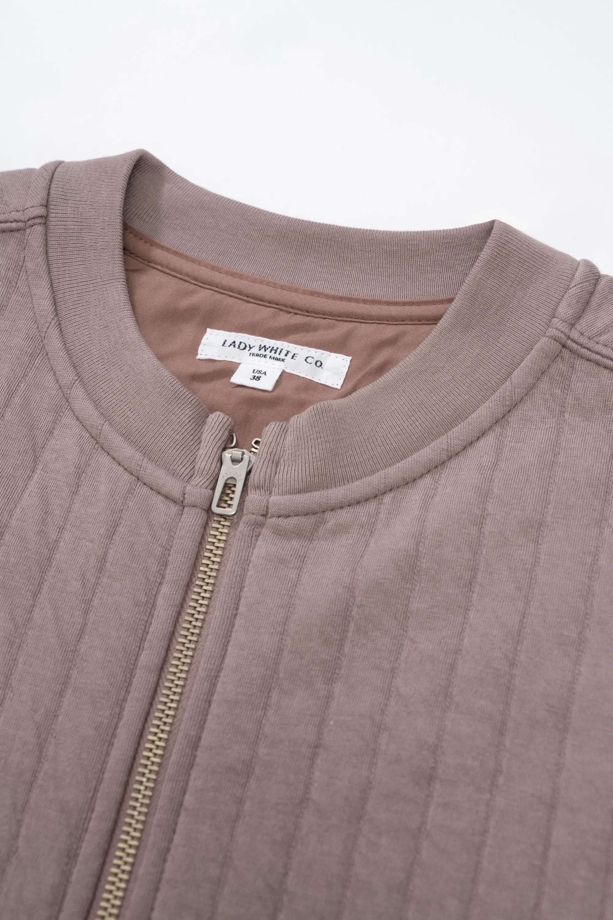 QUILTED ZIP UP - PALE PURPLE sold by Lady White Co. product image thumbnail 4