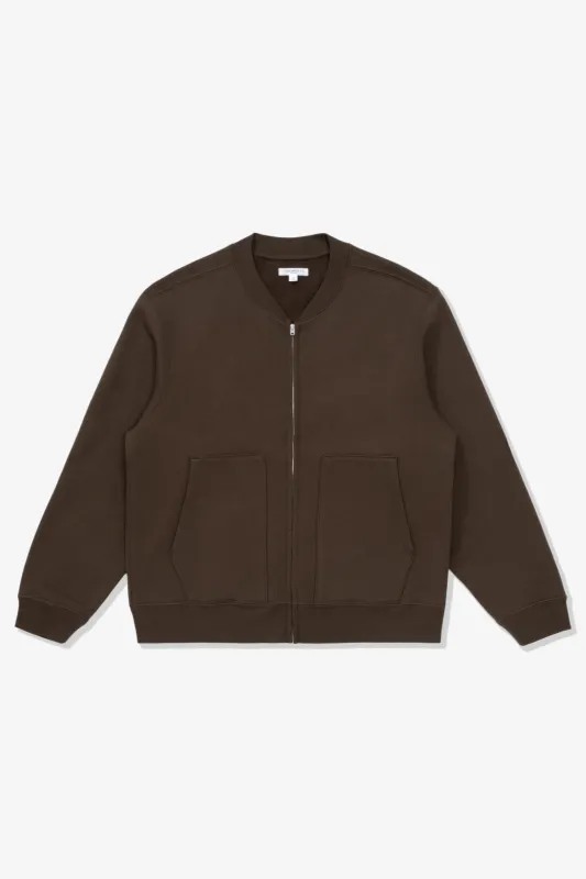 ZIP CREW NECK - FIELD BROWN sold by Lady White Co.