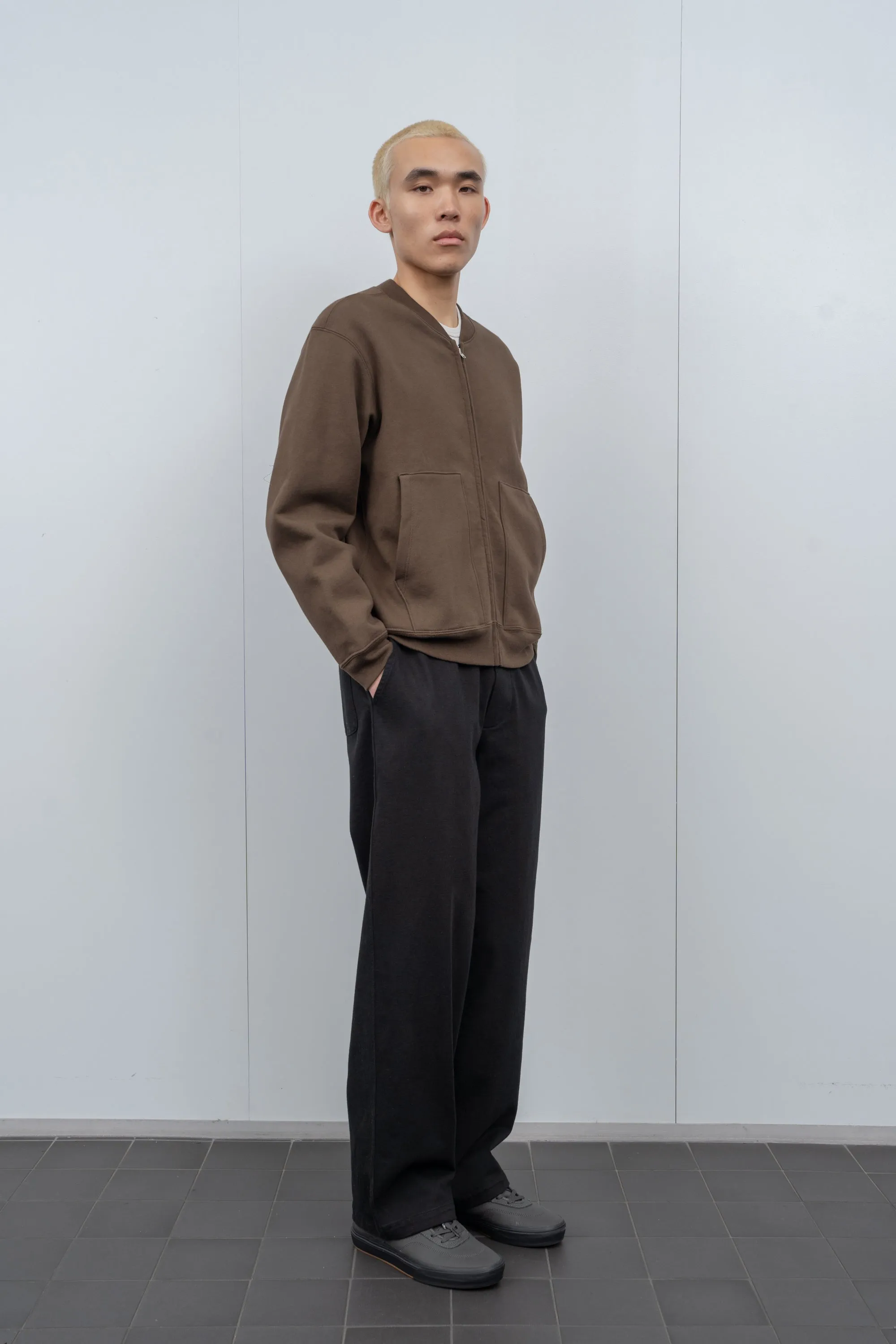 ZIP CREW NECK - FIELD BROWN sold by Lady White Co. product image thumbnail 3