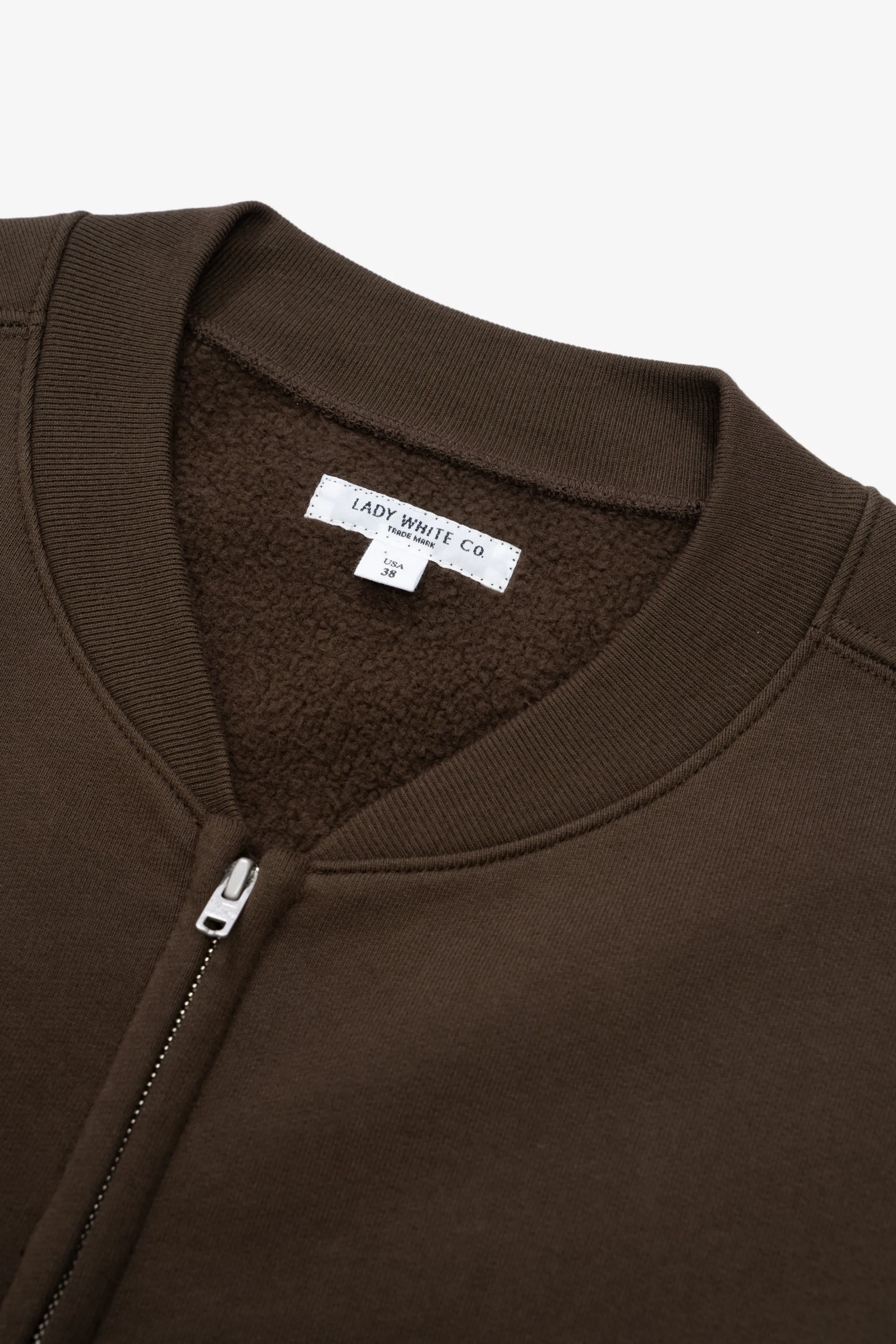 ZIP CREW NECK - FIELD BROWN sold by Lady White Co. product image thumbnail 4