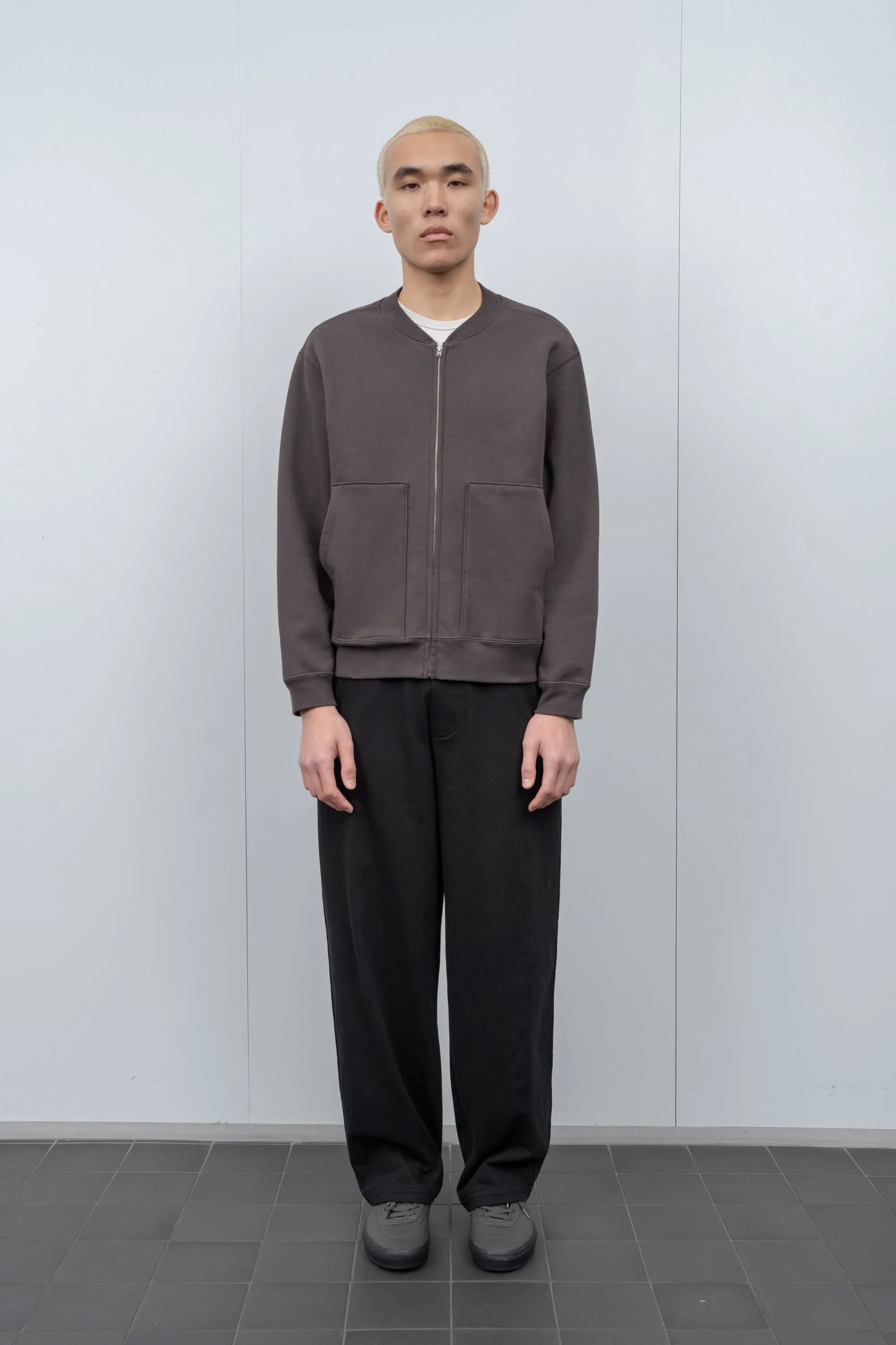 ZIP CREW NECK - TIRE BLACK sold by Lady White Co. product image thumbnail 2