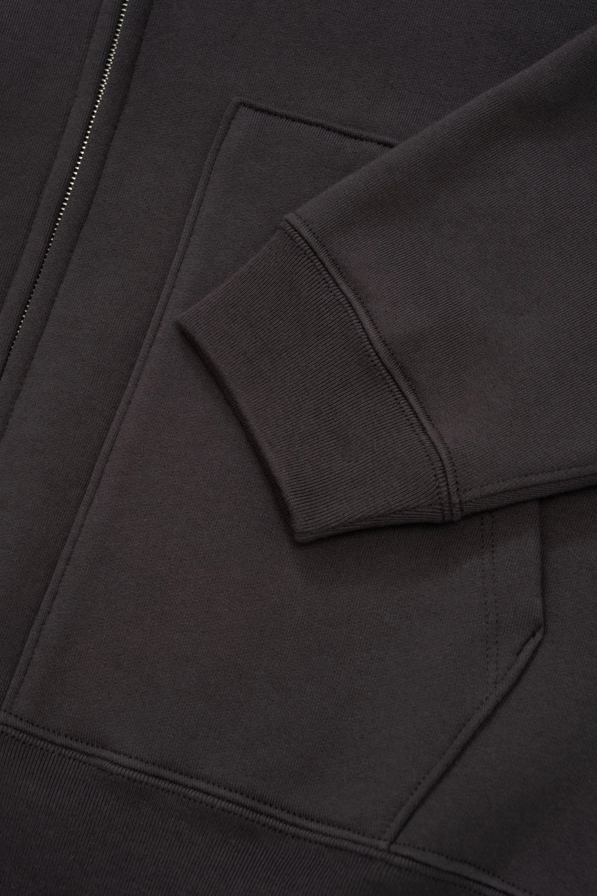 ZIP CREW NECK - TIRE BLACK sold by Lady White Co. product image thumbnail 5