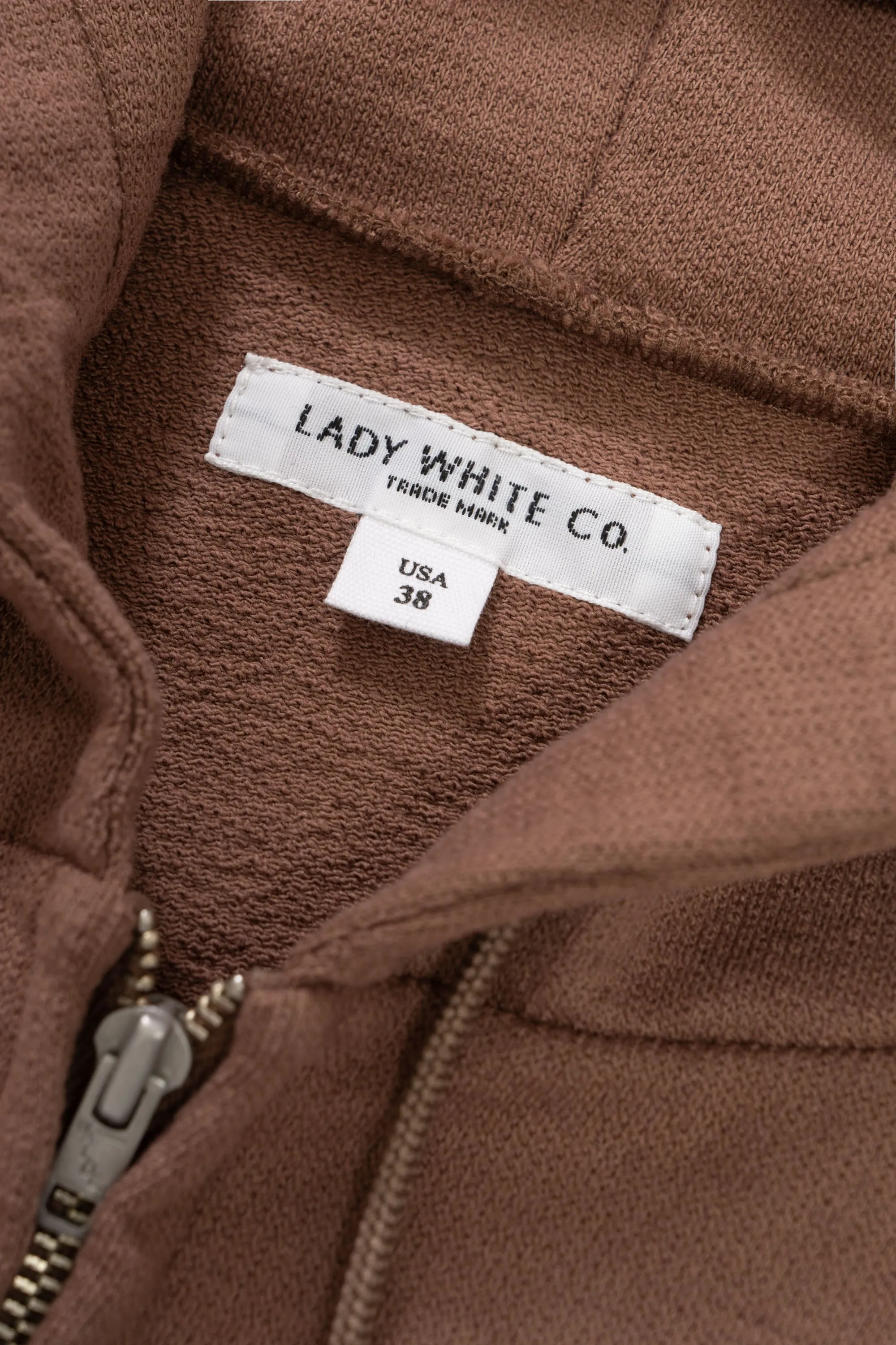 TEXTURED ZIP HOODIE - SEDONA sold by Lady White Co. product image thumbnail 4