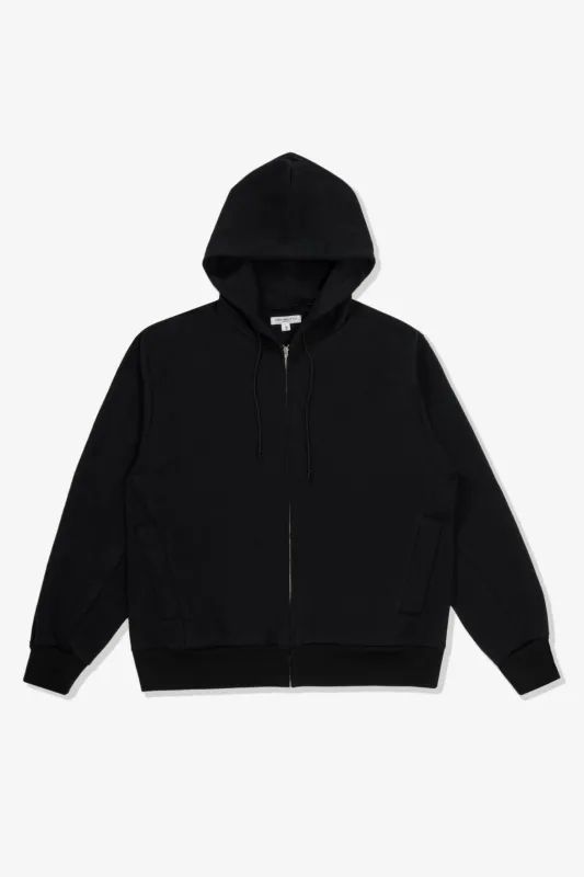 TEXTURED ZIP HOODIE - BLACK sold by Lady White Co.