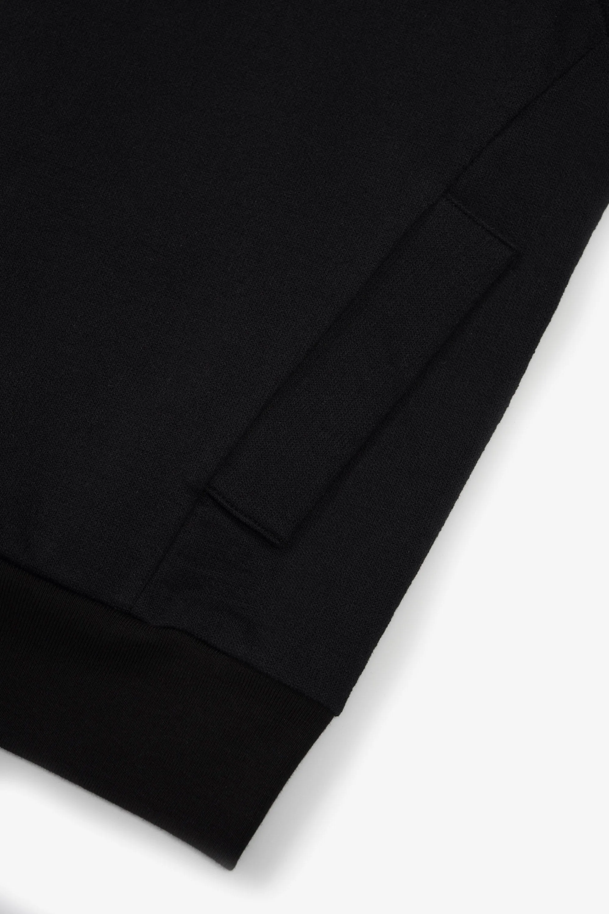 TEXTURED ZIP HOODIE - BLACK sold by Lady White Co. product image thumbnail 5