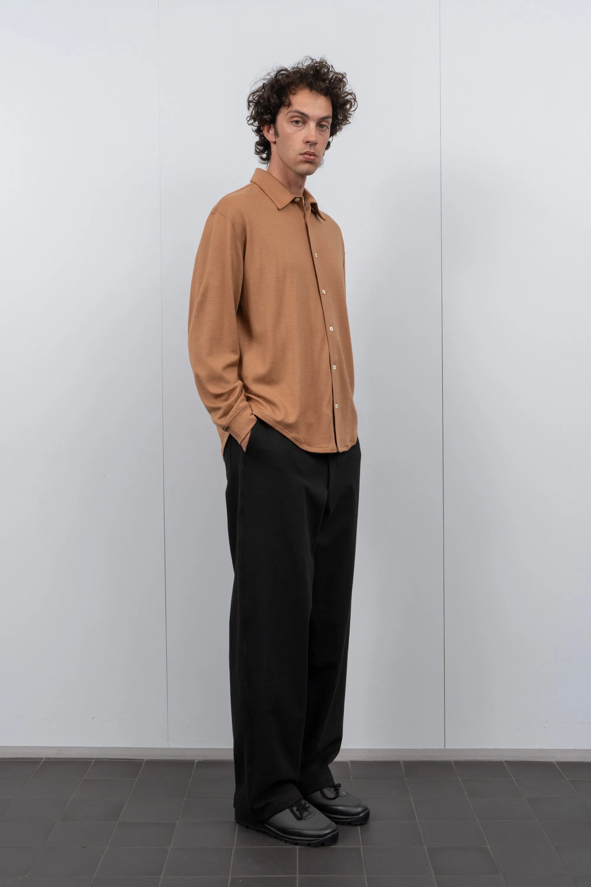 WOOL BUTTON UP - BURNT ORANGE sold by Lady White Co. product image thumbnail 3