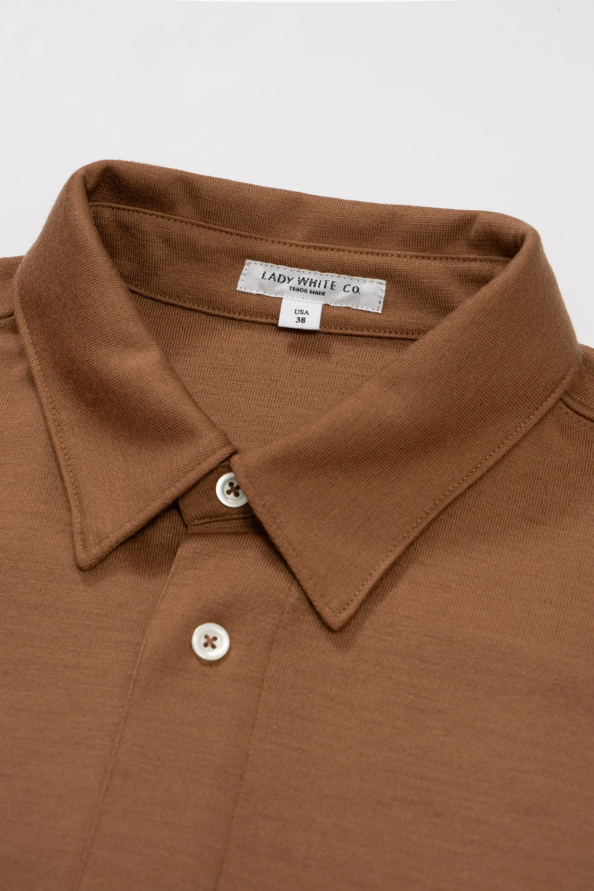 WOOL BUTTON UP - BURNT ORANGE sold by Lady White Co. product image thumbnail 4