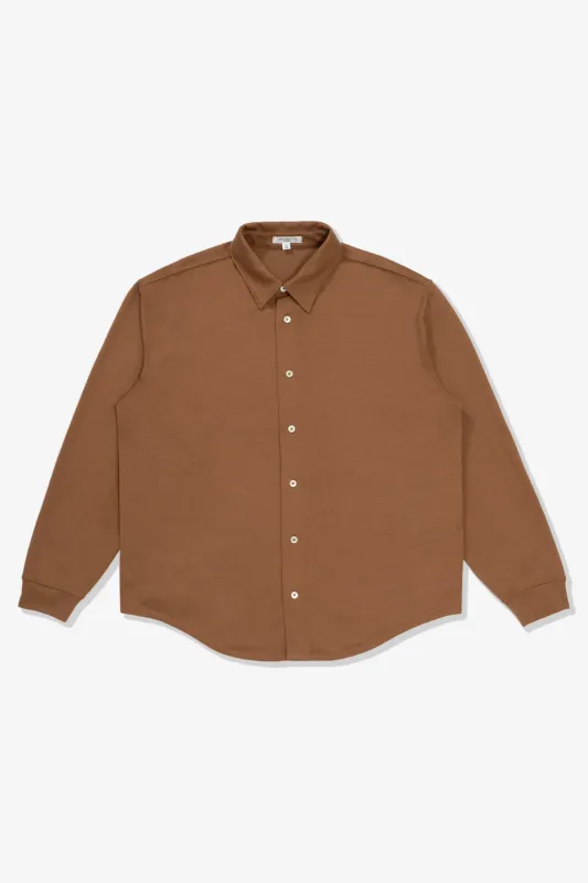 WOOL BUTTON UP - BURNT ORANGE made by Lady White Co.