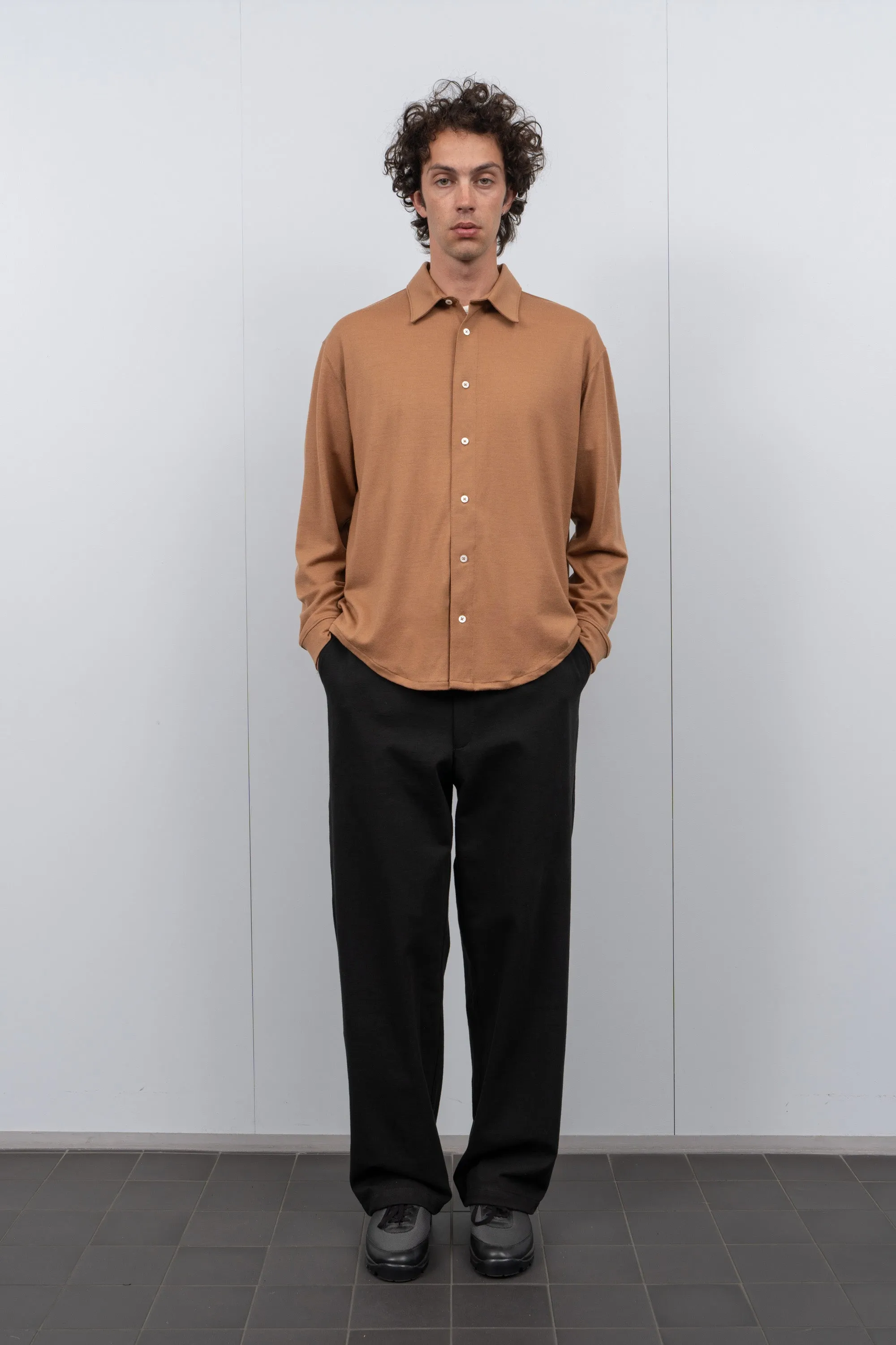 WOOL BUTTON UP - BURNT ORANGE sold by Lady White Co. product image thumbnail 2