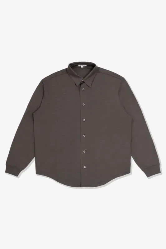 WOOL BUTTON UP - BROWN CLAY made by Lady White Co.
