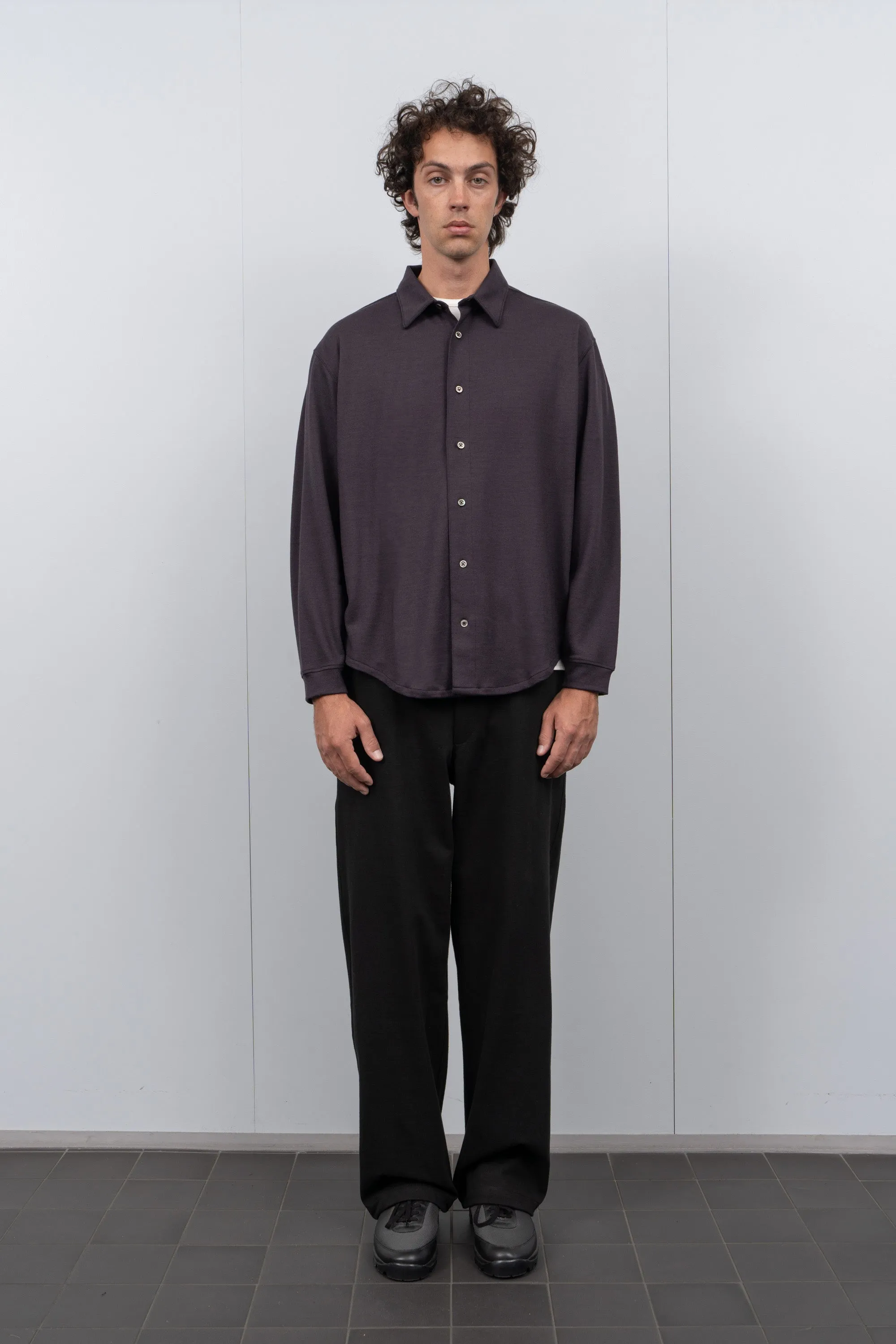 WOOL BUTTON UP - DARK PURPLE sold by Lady White Co. product image thumbnail 2