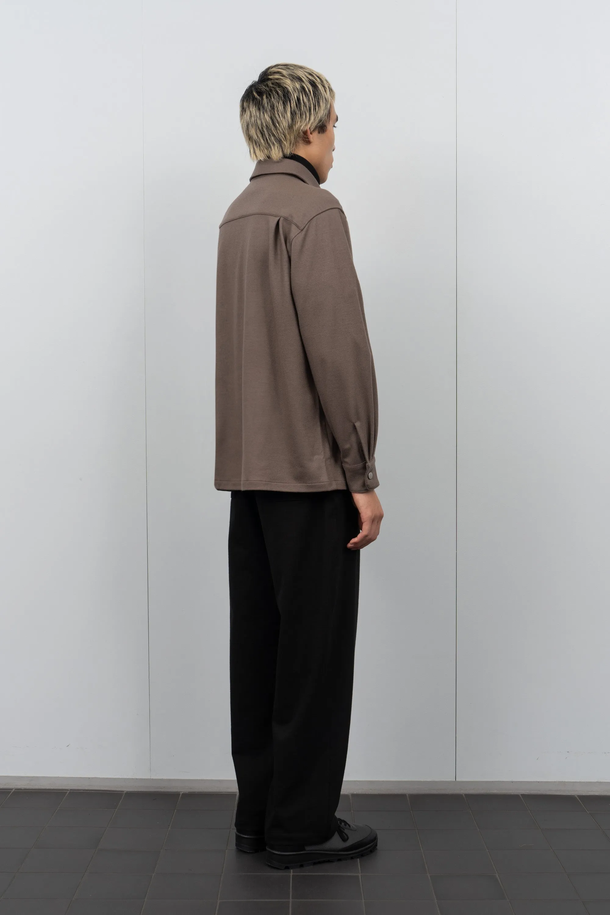 WOOL OVERSHIRT - CEMENT sold by Lady White Co. product image thumbnail 3