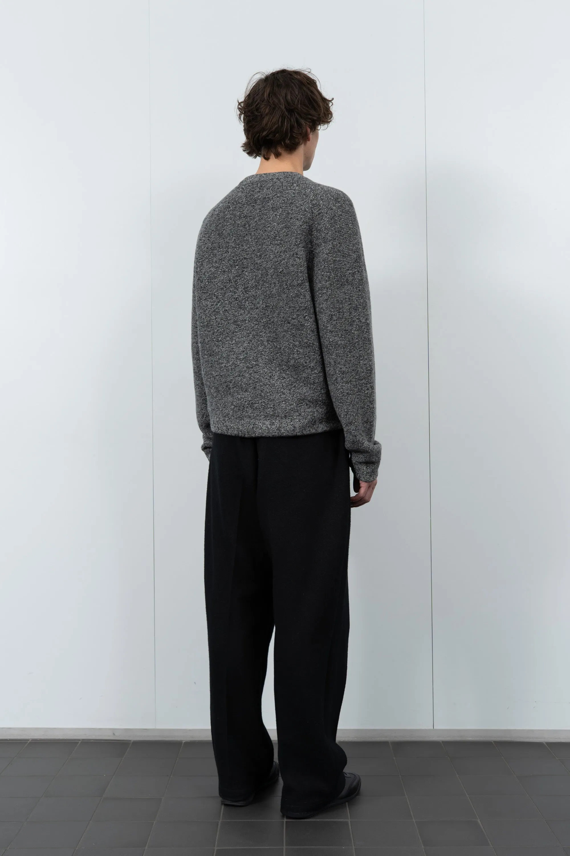 WOOL LINK ZIP CARDIGAN - BLACK TWIST sold by Lady White Co. product image thumbnail 3