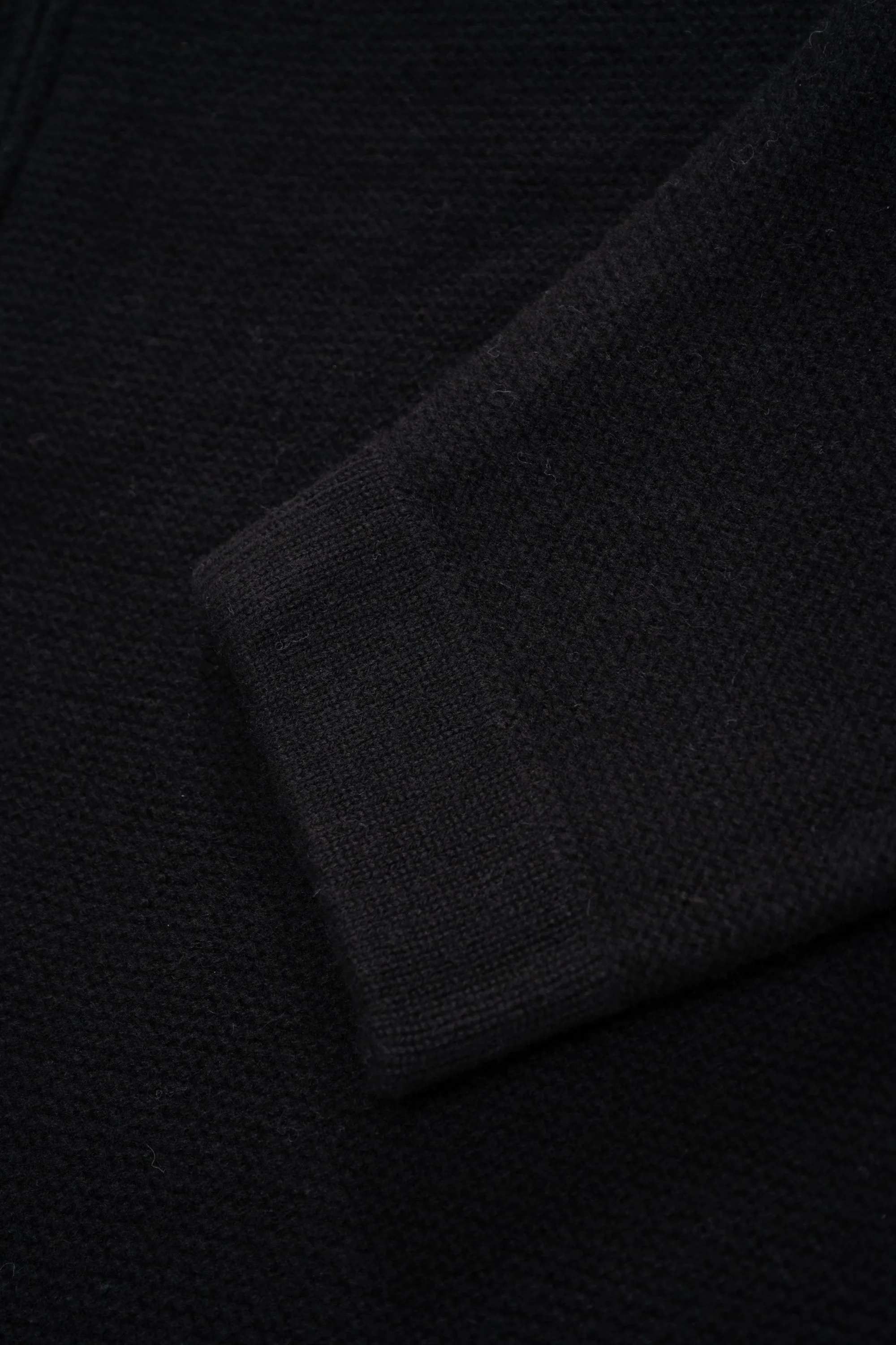 WOOL LINK ZIP CARDIGAN - BLACK sold by Lady White Co. product image thumbnail 5