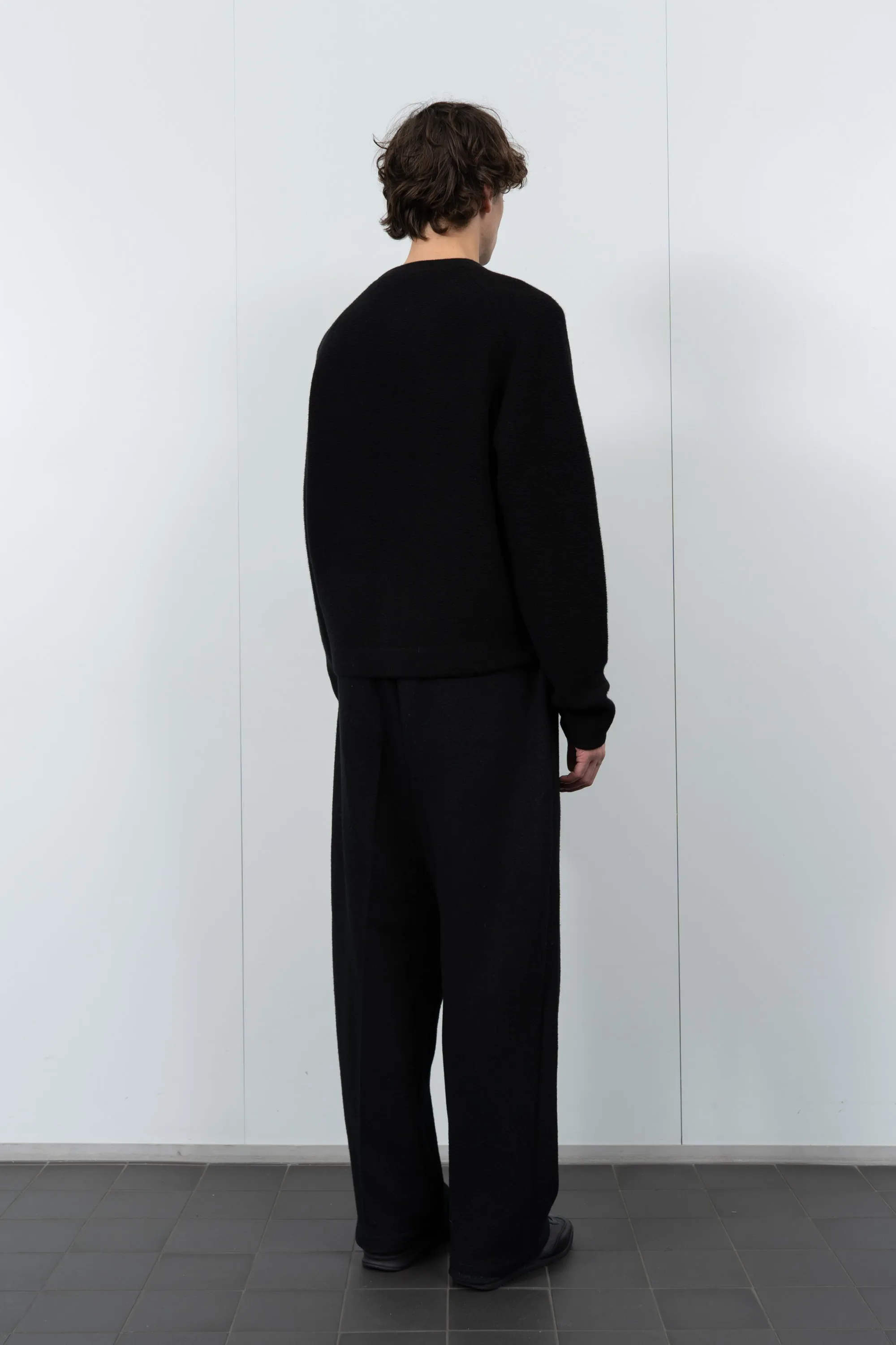 WOOL LINK ZIP CARDIGAN - BLACK sold by Lady White Co. product image thumbnail 3