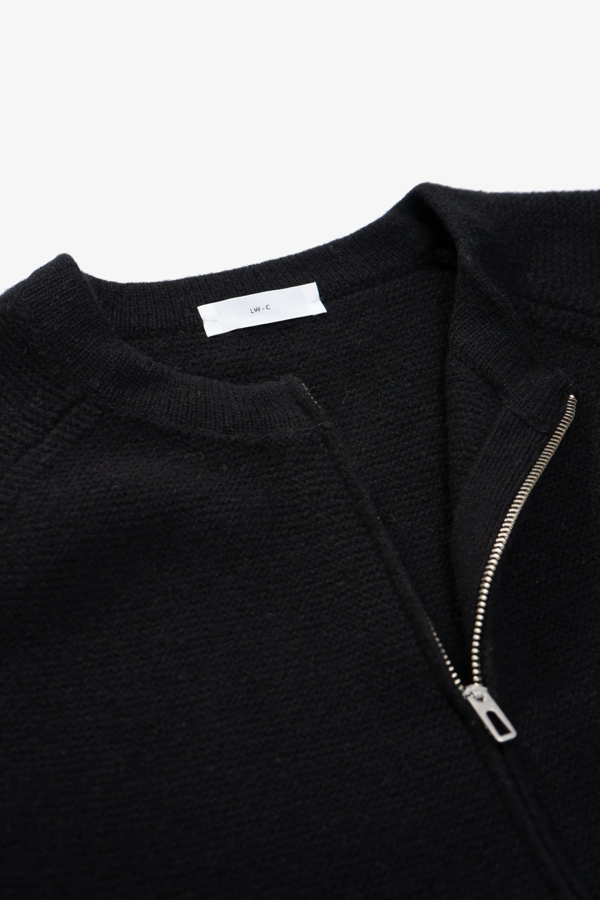 WOOL LINK ZIP CARDIGAN - BLACK sold by Lady White Co. product image thumbnail 4