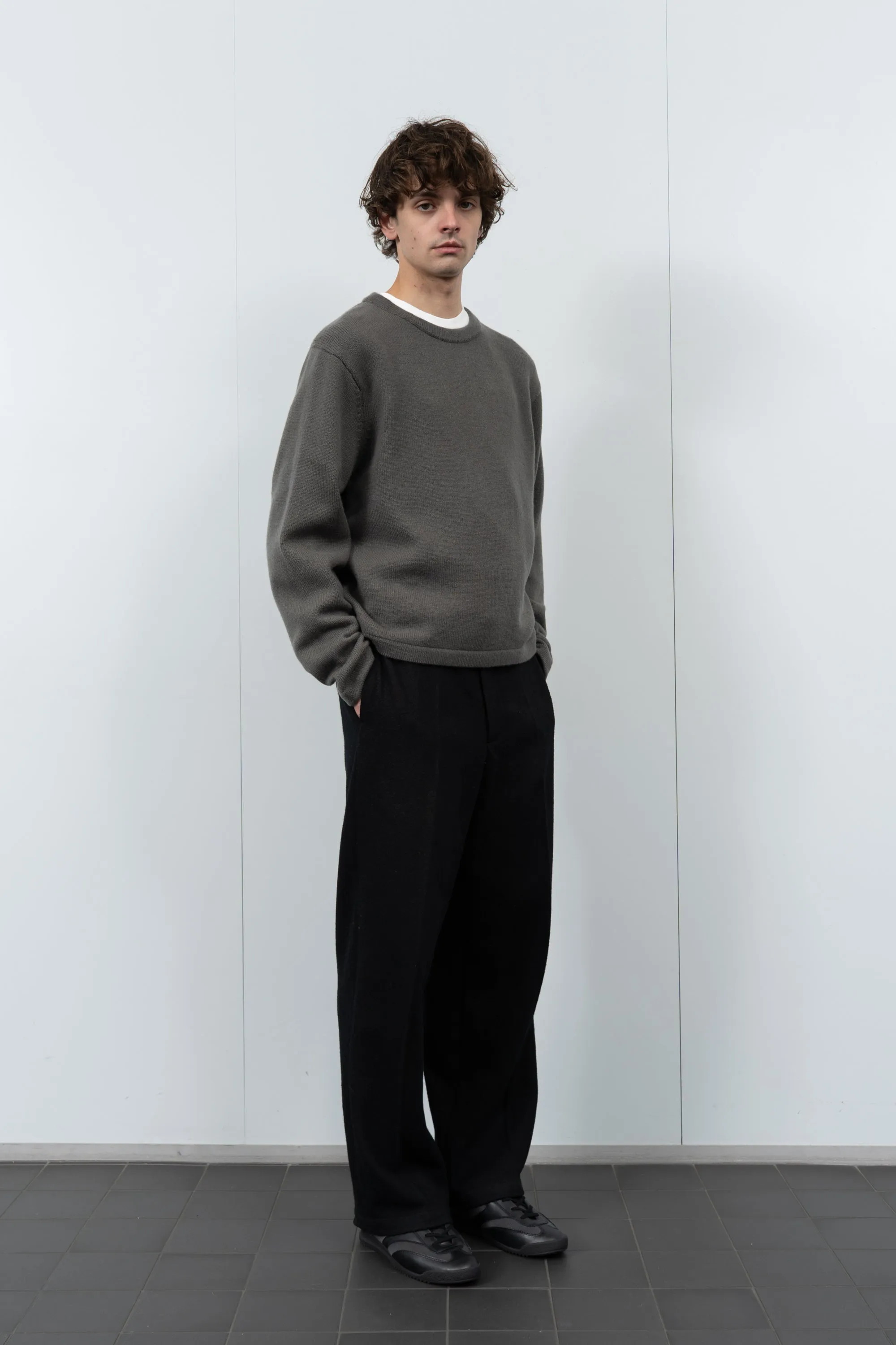 WOOL CASHMERE SWEATER - MARINE GREY sold by Lady White Co. product image thumbnail 3