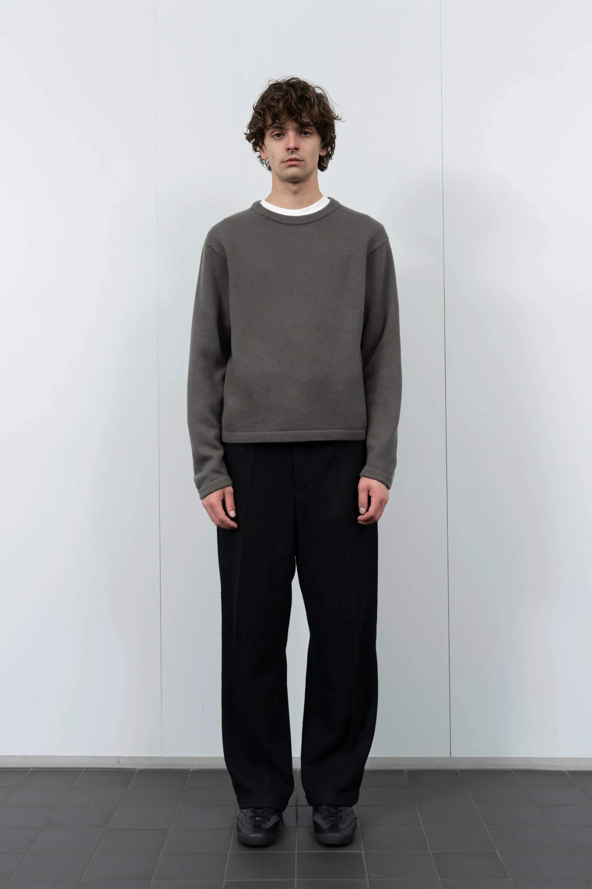 WOOL CASHMERE SWEATER - MARINE GREY sold by Lady White Co. product image thumbnail 2