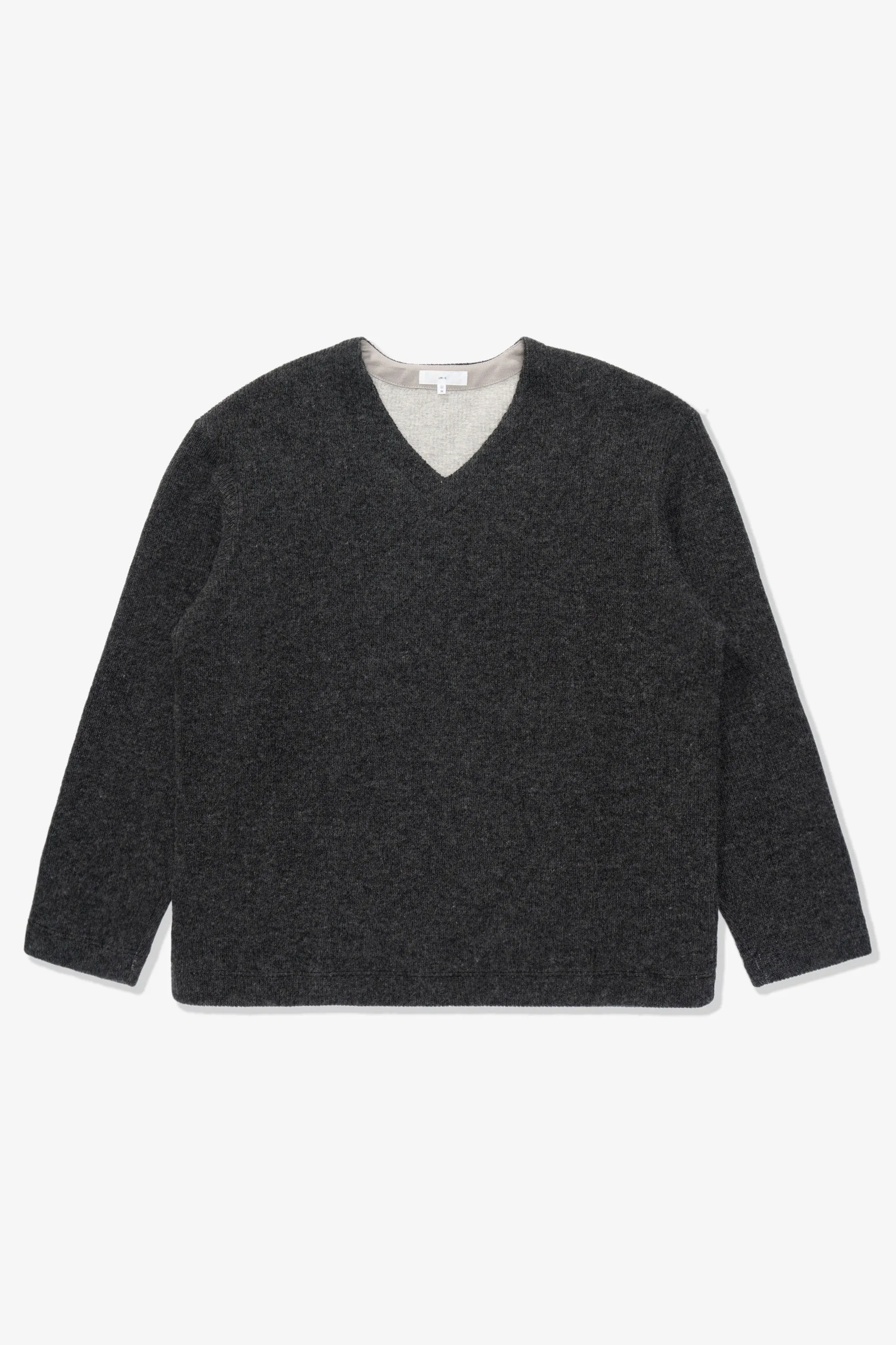 V NECK SNAP SWEATER - CHARCOAL sold by Lady White Co.