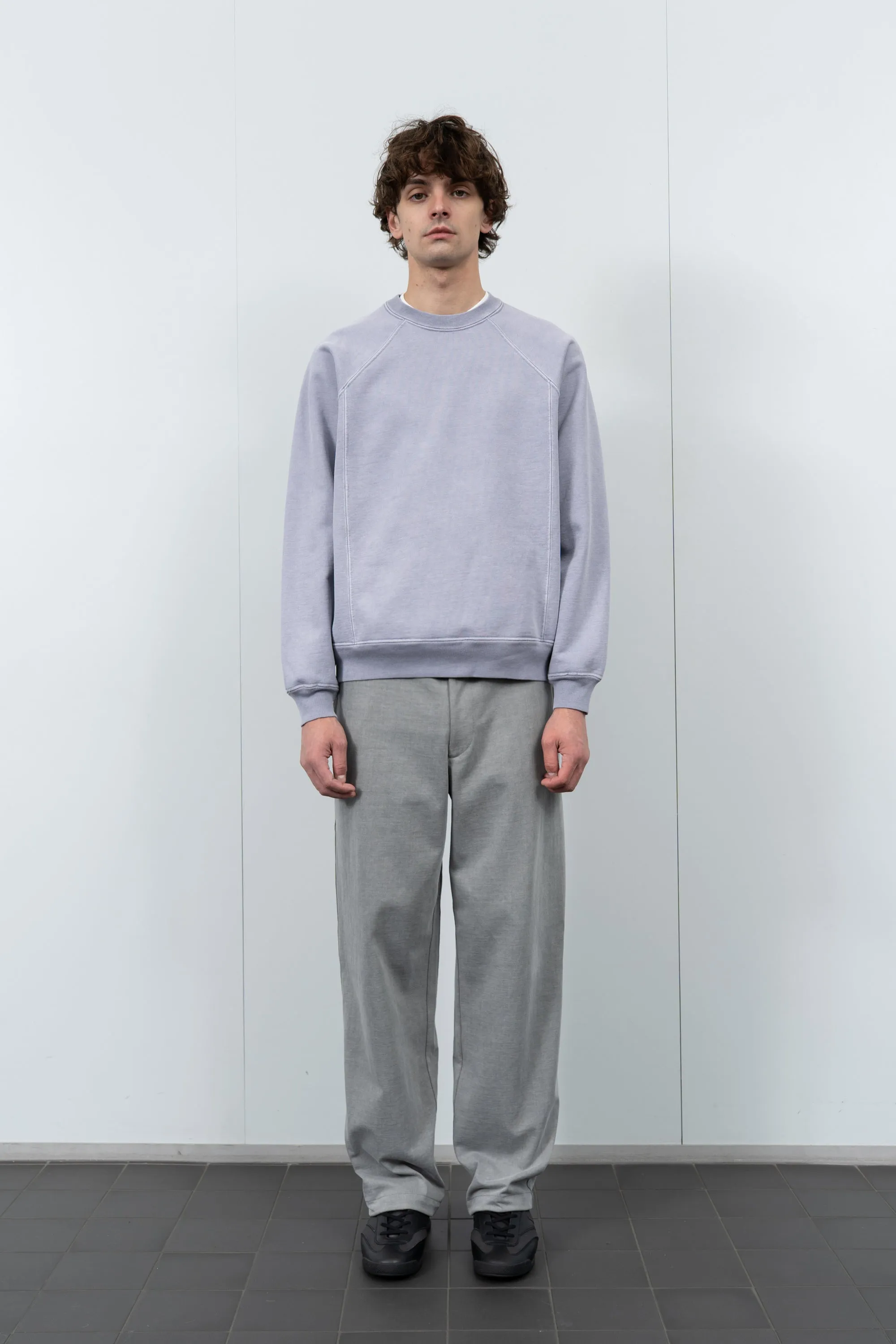 HEAVY GUSSET CREWNECK - LILAC GREY sold by Lady White Co. product image thumbnail 2