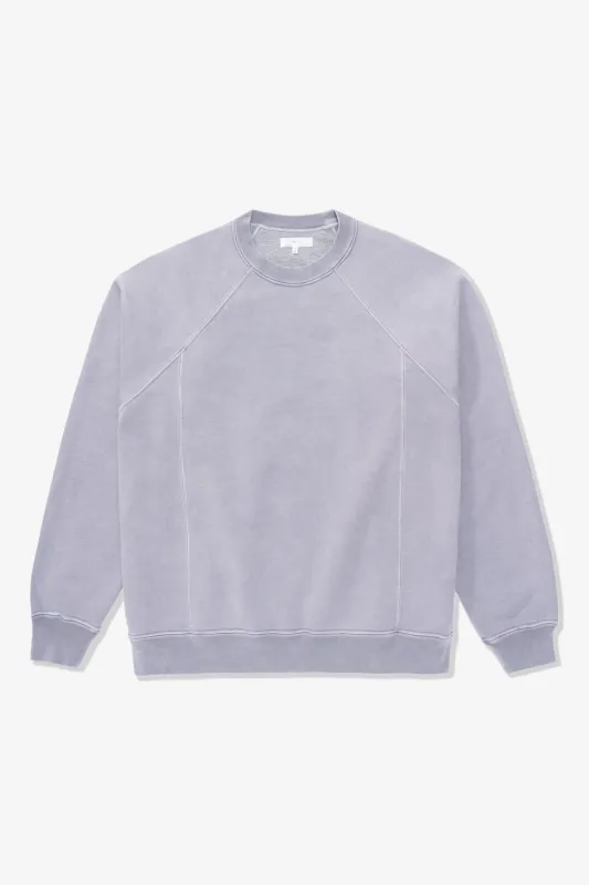 HEAVY GUSSET CREWNECK - LILAC GREY made by Lady White Co.