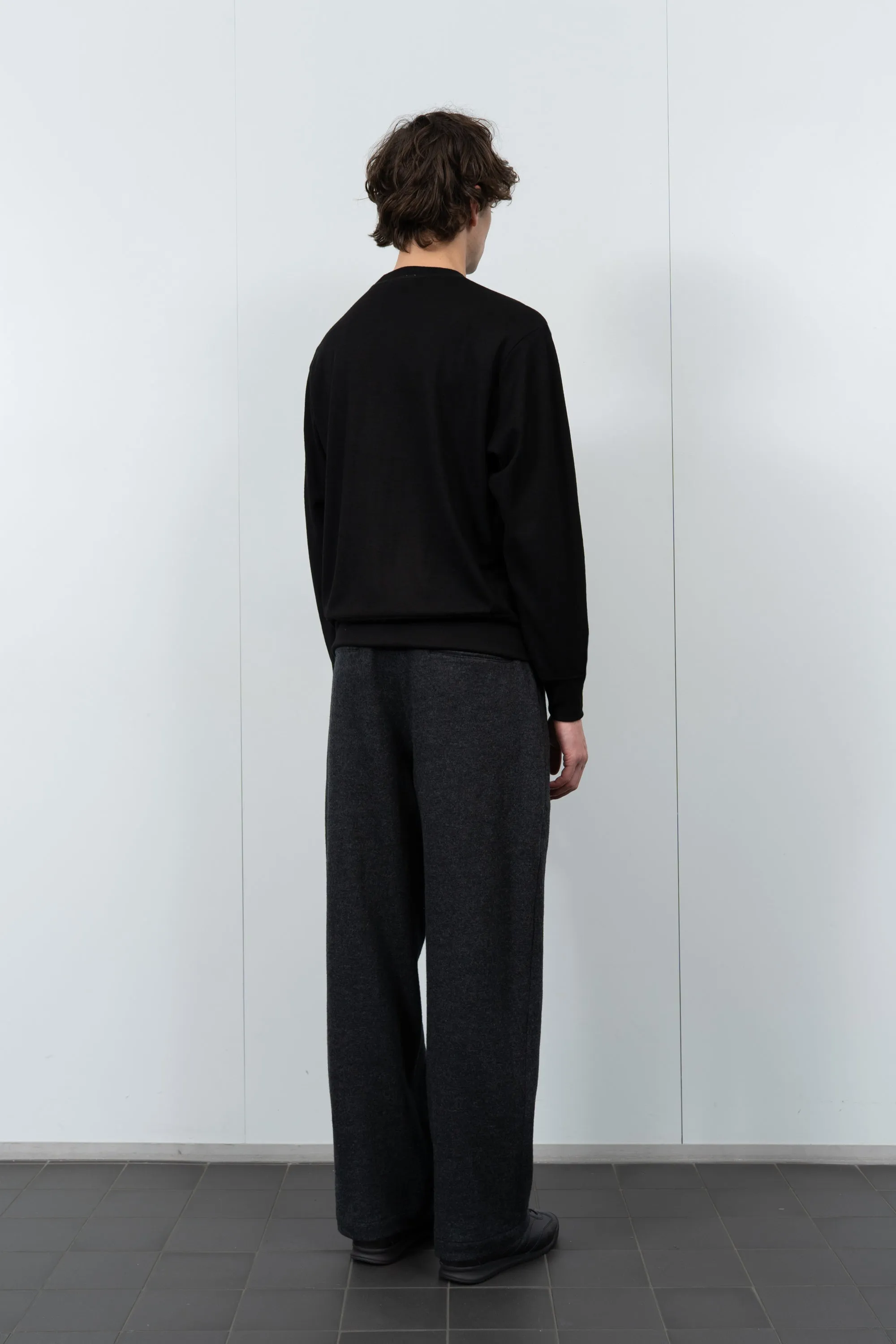 WOOL JERSEY SWEATER - BLACK sold by Lady White Co. product image thumbnail 3