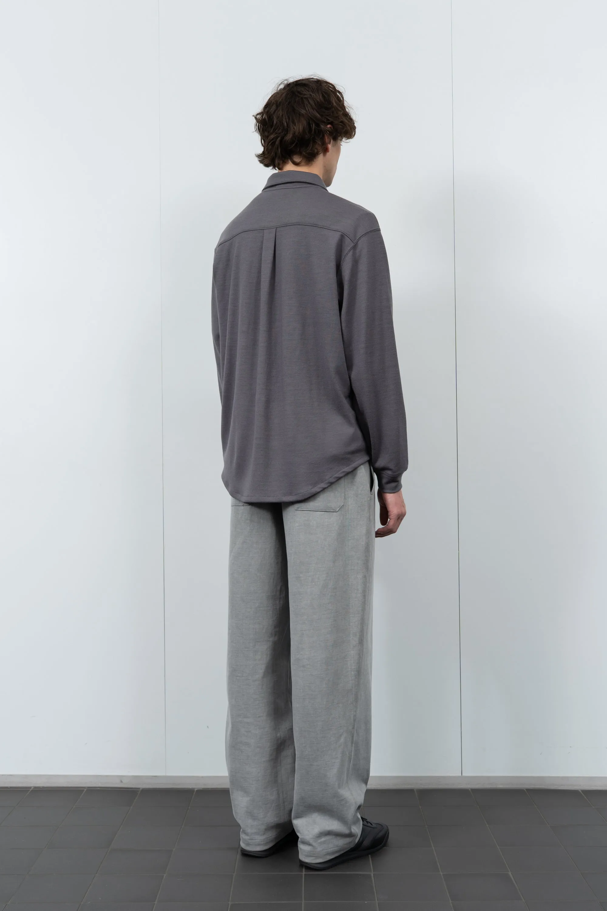 WOOL BUTTON UP - SLATE GREY sold by Lady White Co. product image thumbnail 3