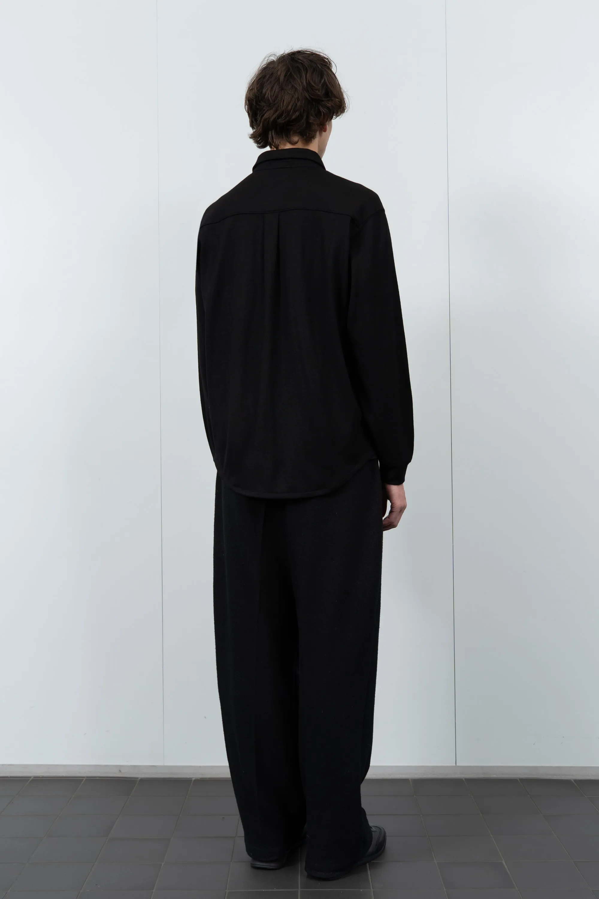 WOOL BUTTON UP - BLACK sold by Lady White Co. product image thumbnail 3