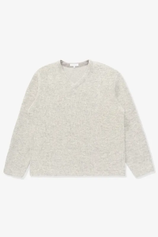 V NECK SNAP SWEATER - OATMEAL sold by Lady White Co.