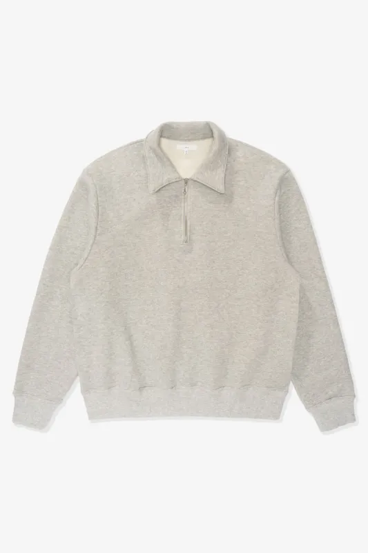 QUARTER ZIP SWEATSHIRT - HEATHER GREY sold by Lady White Co.