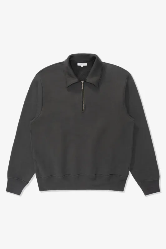 QUARTER ZIP SWEATSHIRT - FADED BLACK sold by Lady White Co.