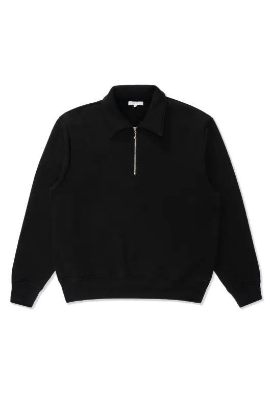 QUARTER ZIP SWEATSHIRT - BLACK sold by Lady White Co.