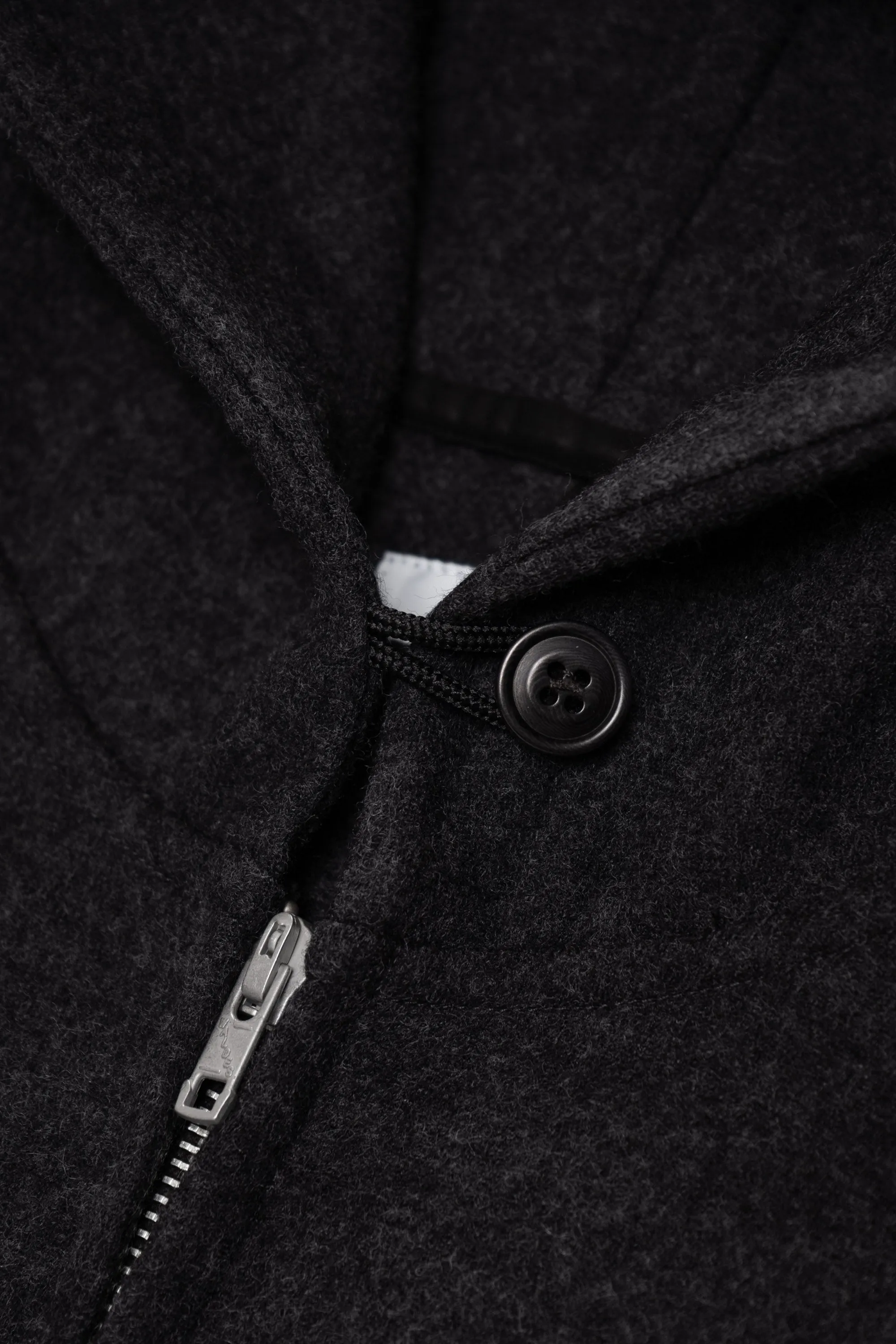 WOOL ZIP HOODIE - CHARCOAL sold by Lady White Co. product image thumbnail 5