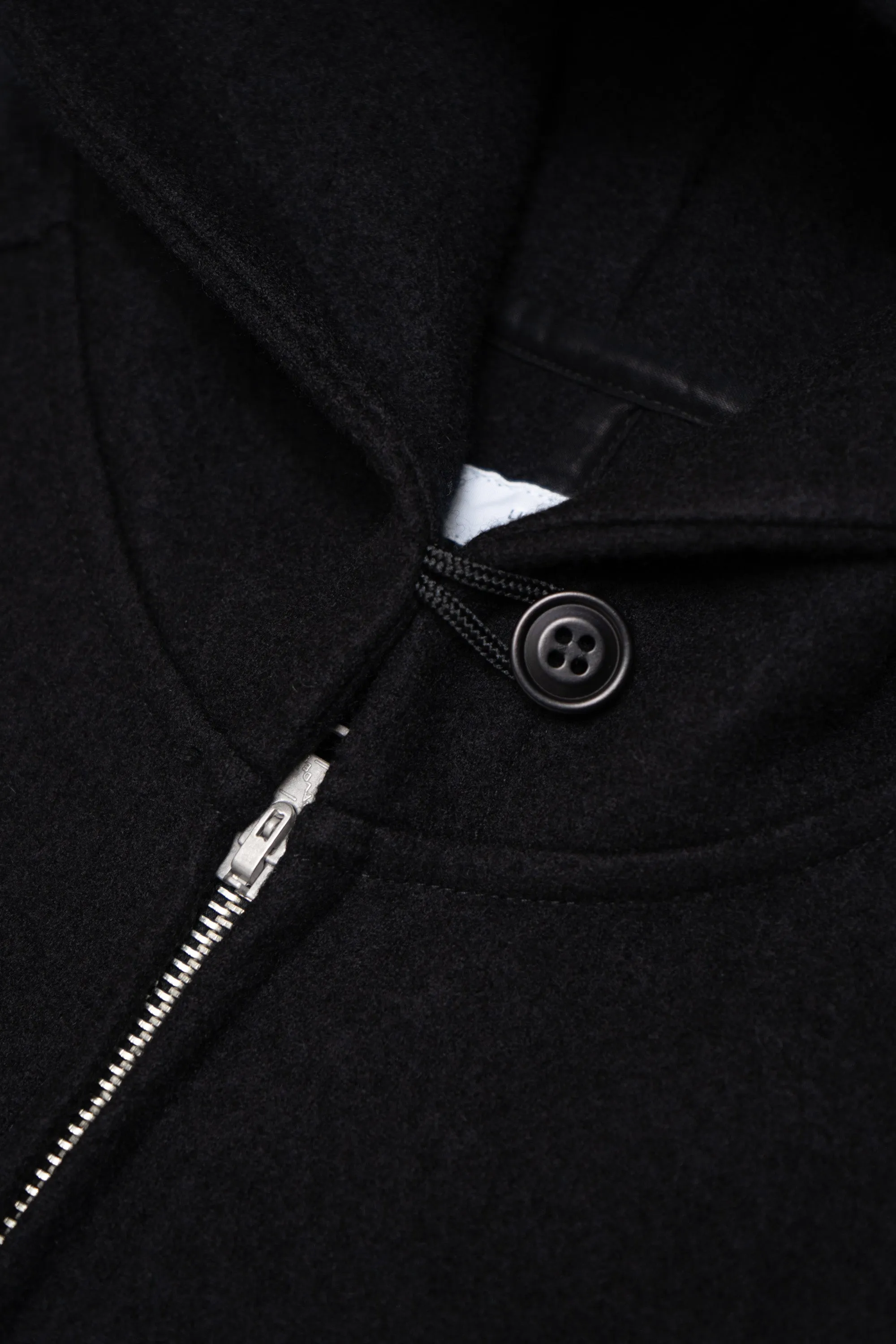 WOOL ZIP HOODIE - BLACK sold by Lady White Co. product image thumbnail 4