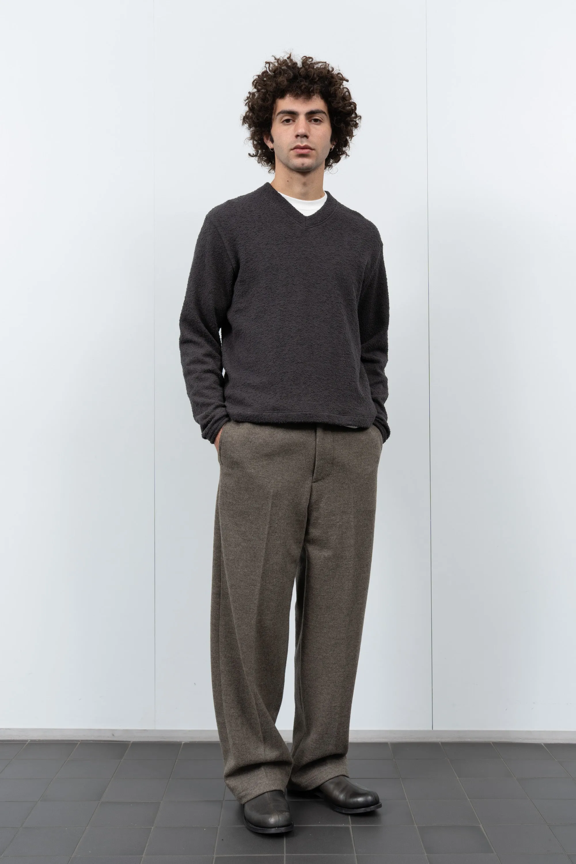 TEDDY HIGH V-NECK - SHADOW sold by Lady White Co. product image thumbnail 2