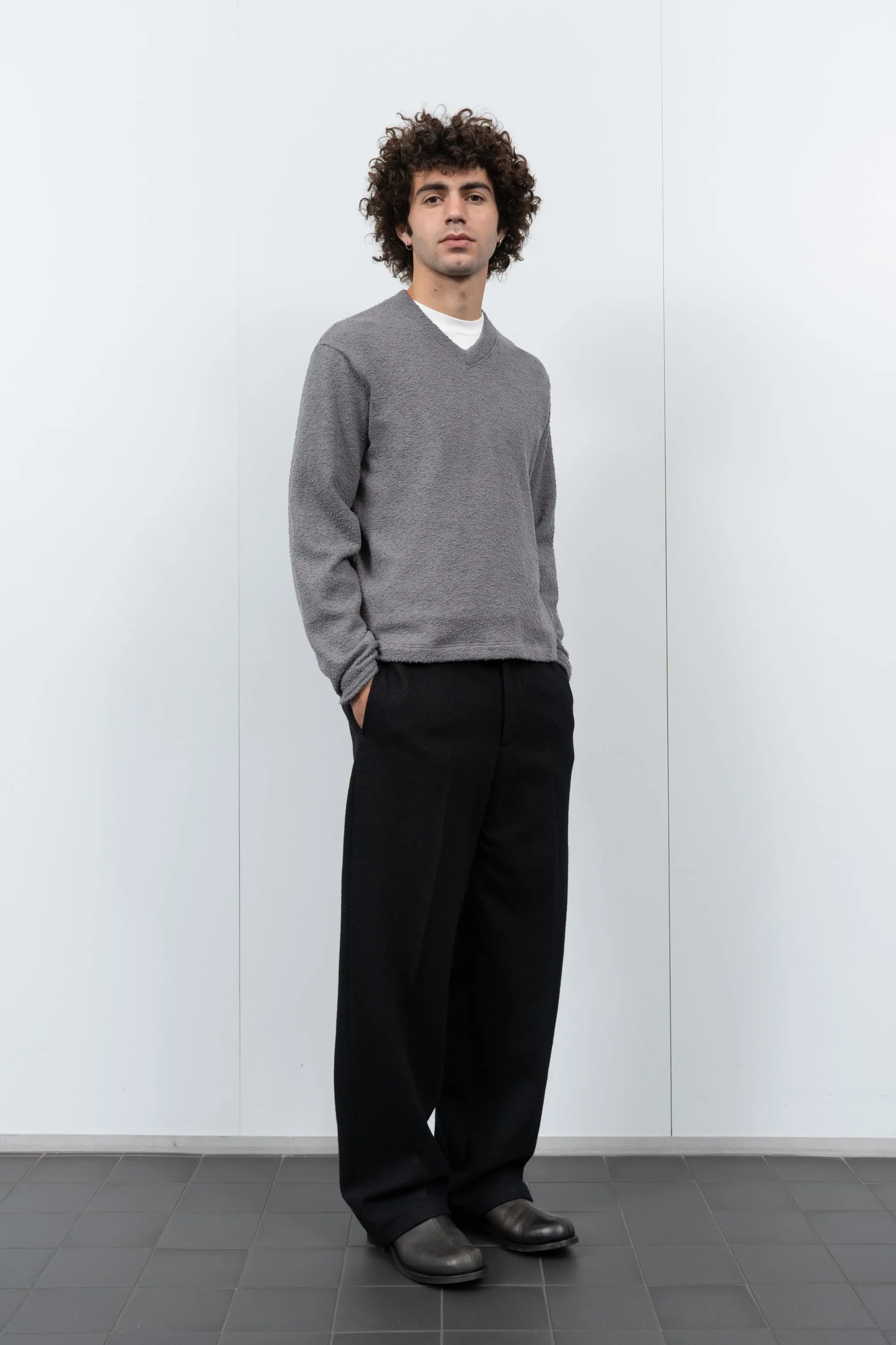 TEDDY HIGH V-NECK - KELP sold by Lady White Co. product image thumbnail 2