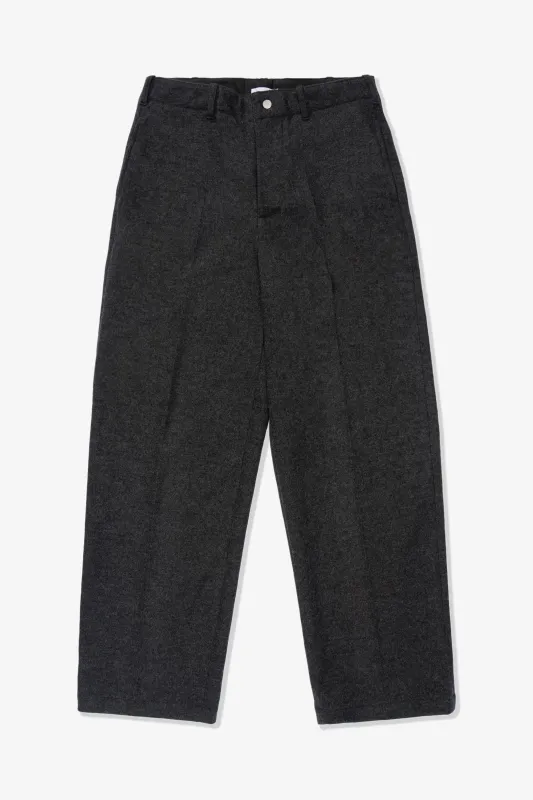CRATER WOOL TROUSER - CHARCOAL made by Lady White Co.