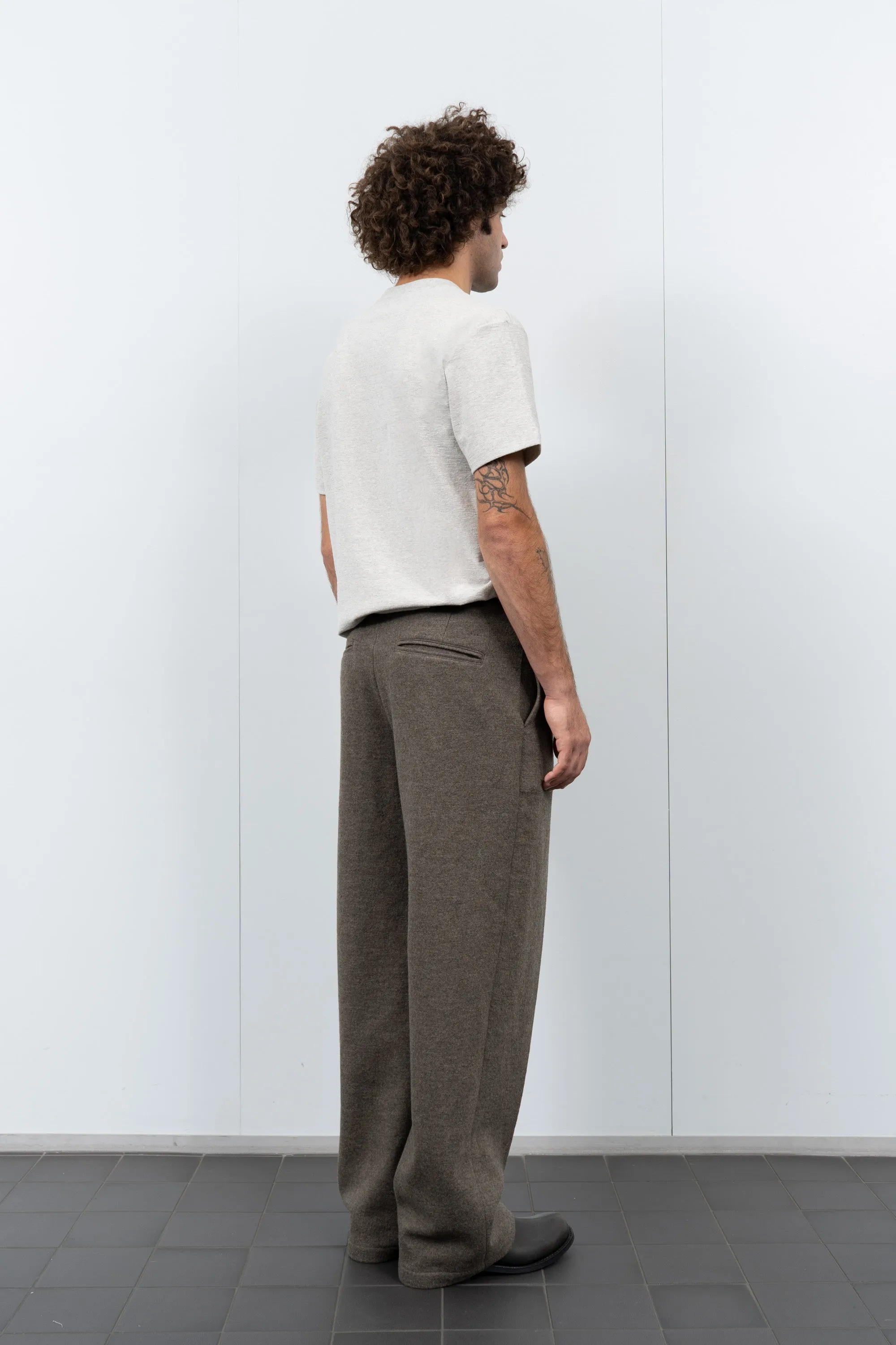 CRATER WOOL TROUSER - CEMENT sold by Lady White Co. product image thumbnail 3