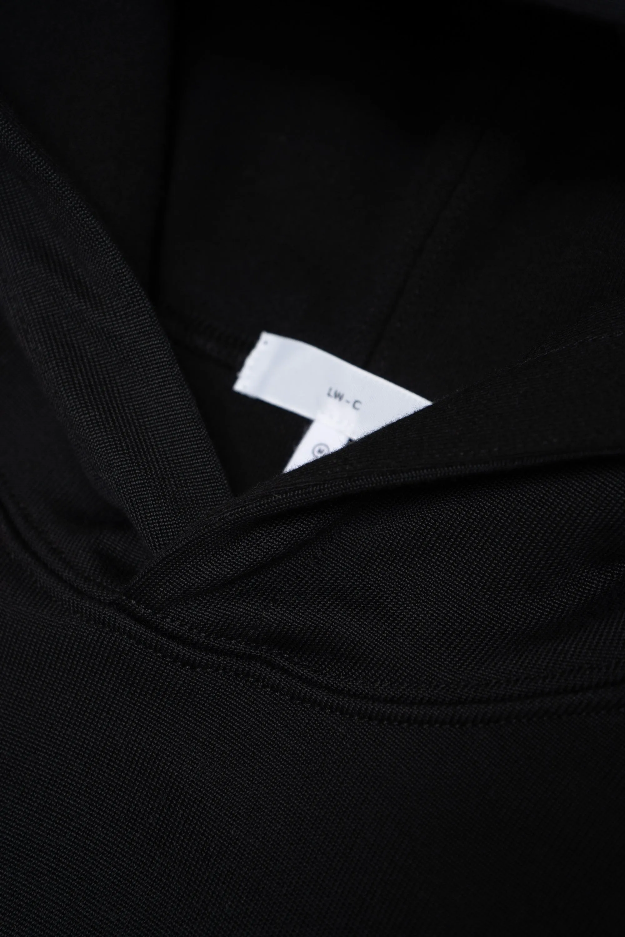 2 PLY CR HOODIE - BLACK sold by Lady White Co. product image thumbnail 4