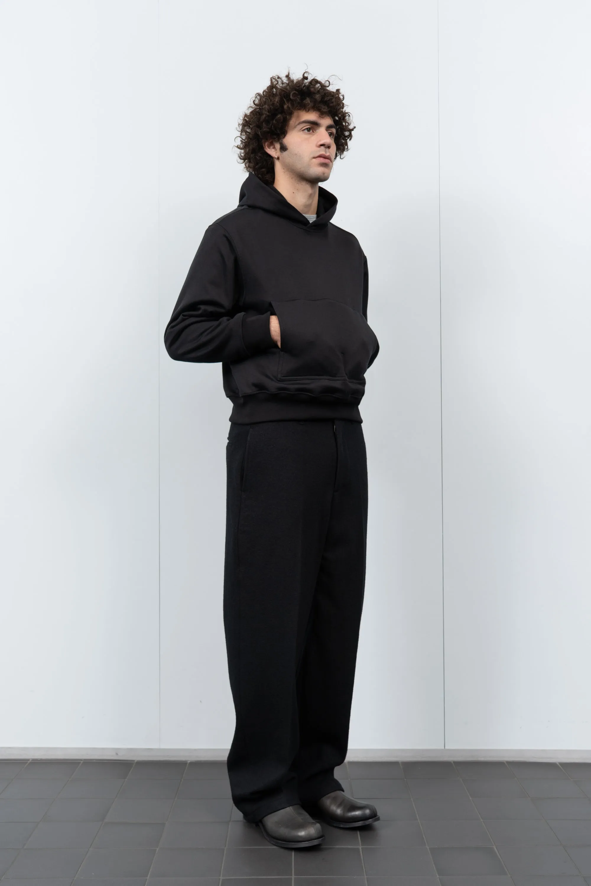 2 PLY CR HOODIE - BLACK sold by Lady White Co. product image thumbnail 3