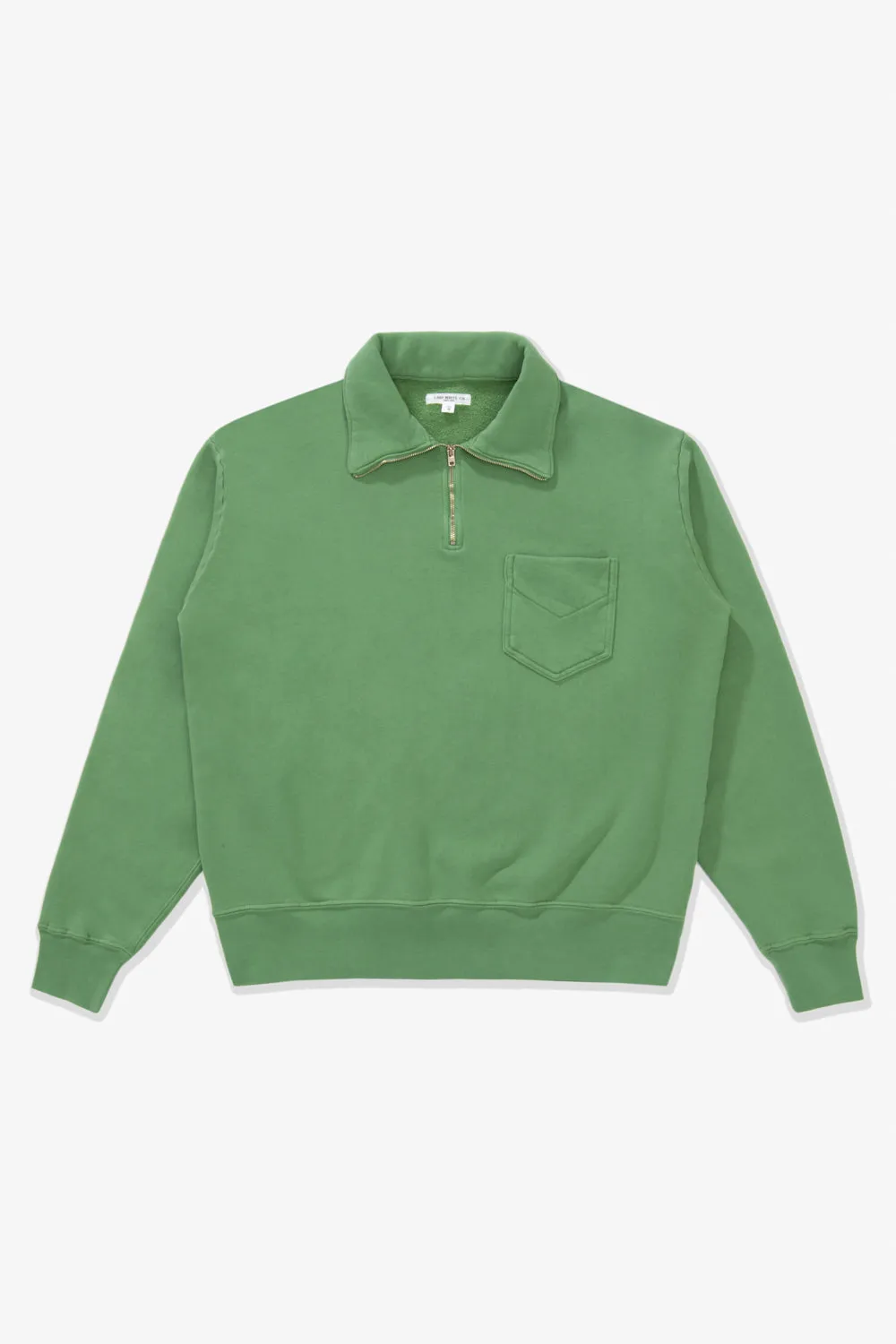 QUARTER ZIP SWEATSHIRT - FADED GREEN sold by Lady White Co.