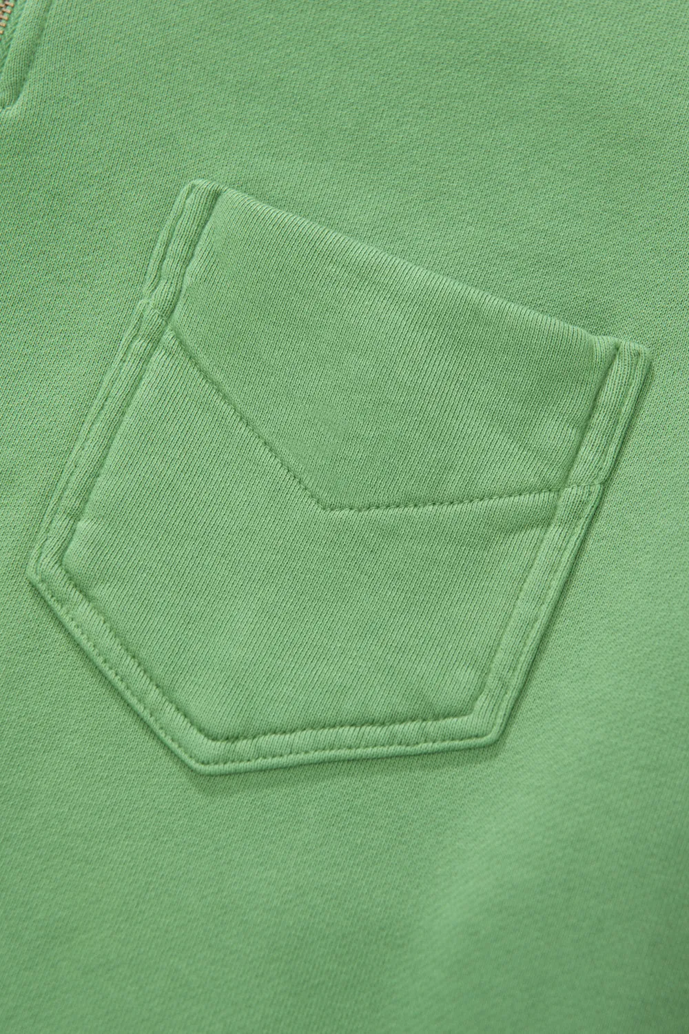 QUARTER ZIP SWEATSHIRT - FADED GREEN sold by Lady White Co. product image thumbnail 5